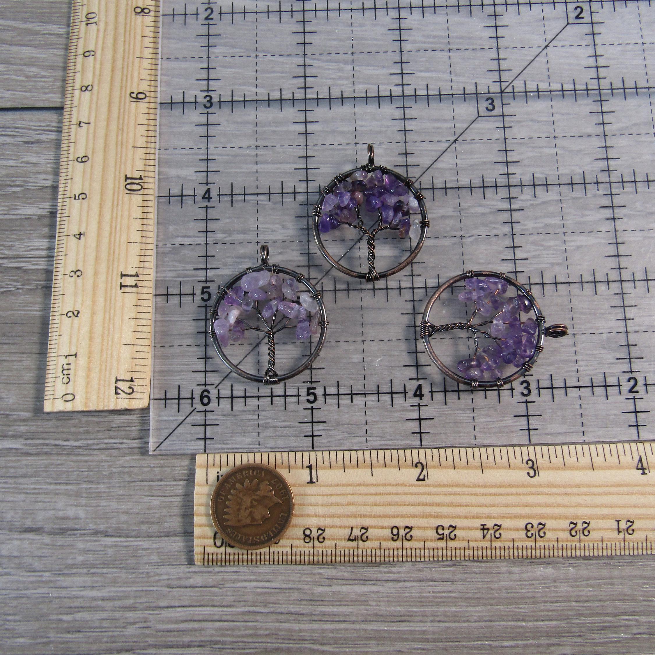 Tree of Life Gemstone Pendants – Boho Pot Metal Jewelry