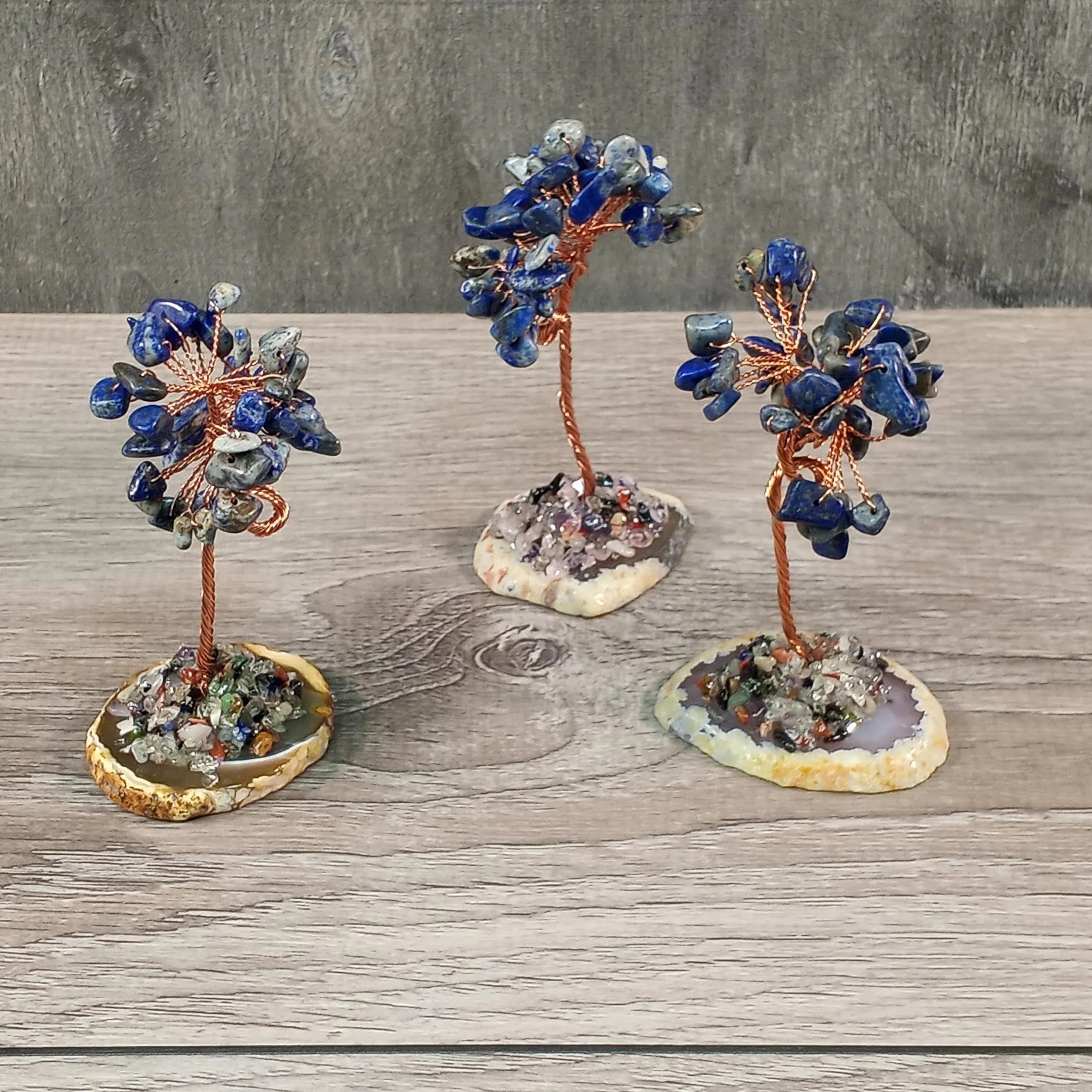 Lapis Lazuli Copper wire gemstone tree for metaphysical shops