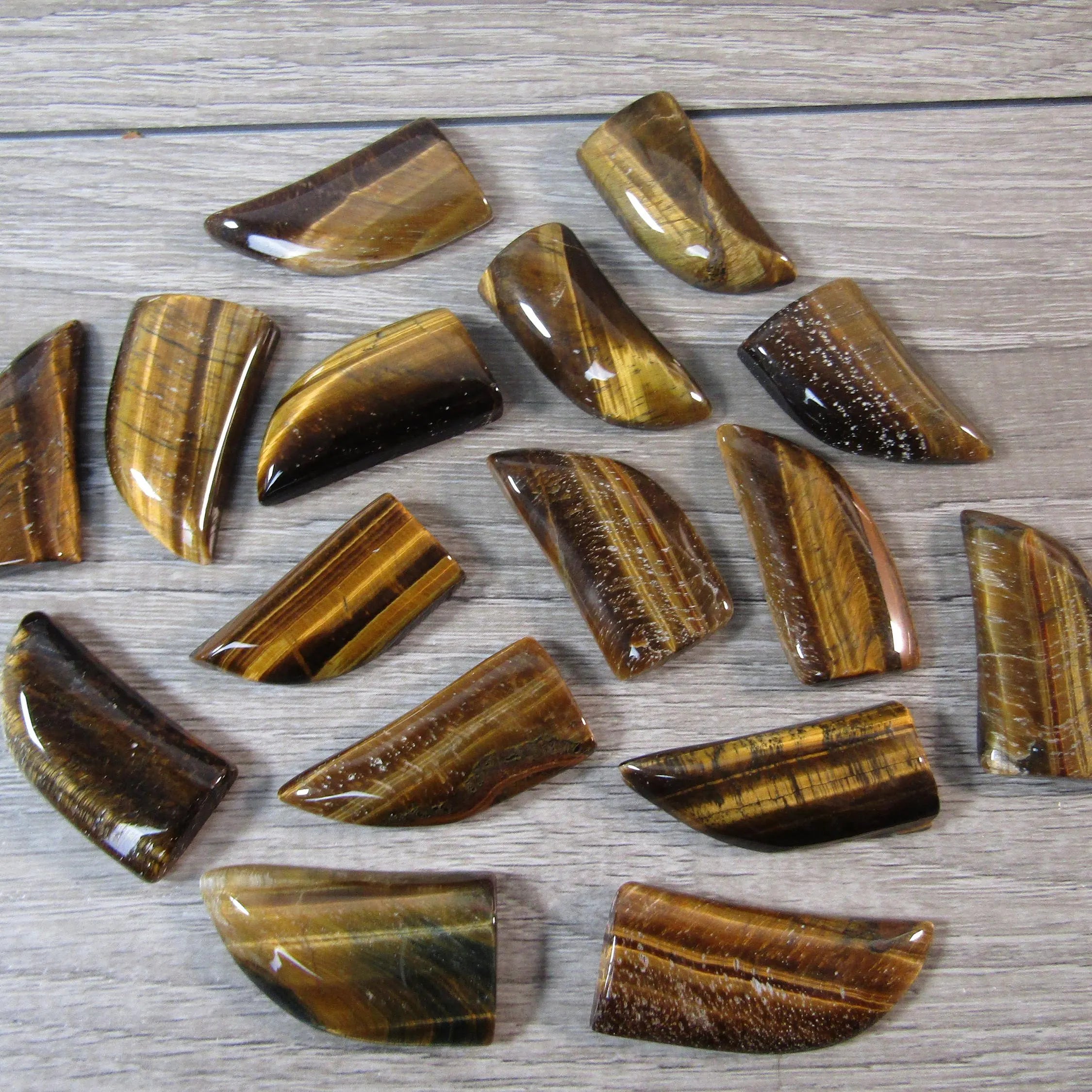 Bold gemstone shape in earthy brown tones