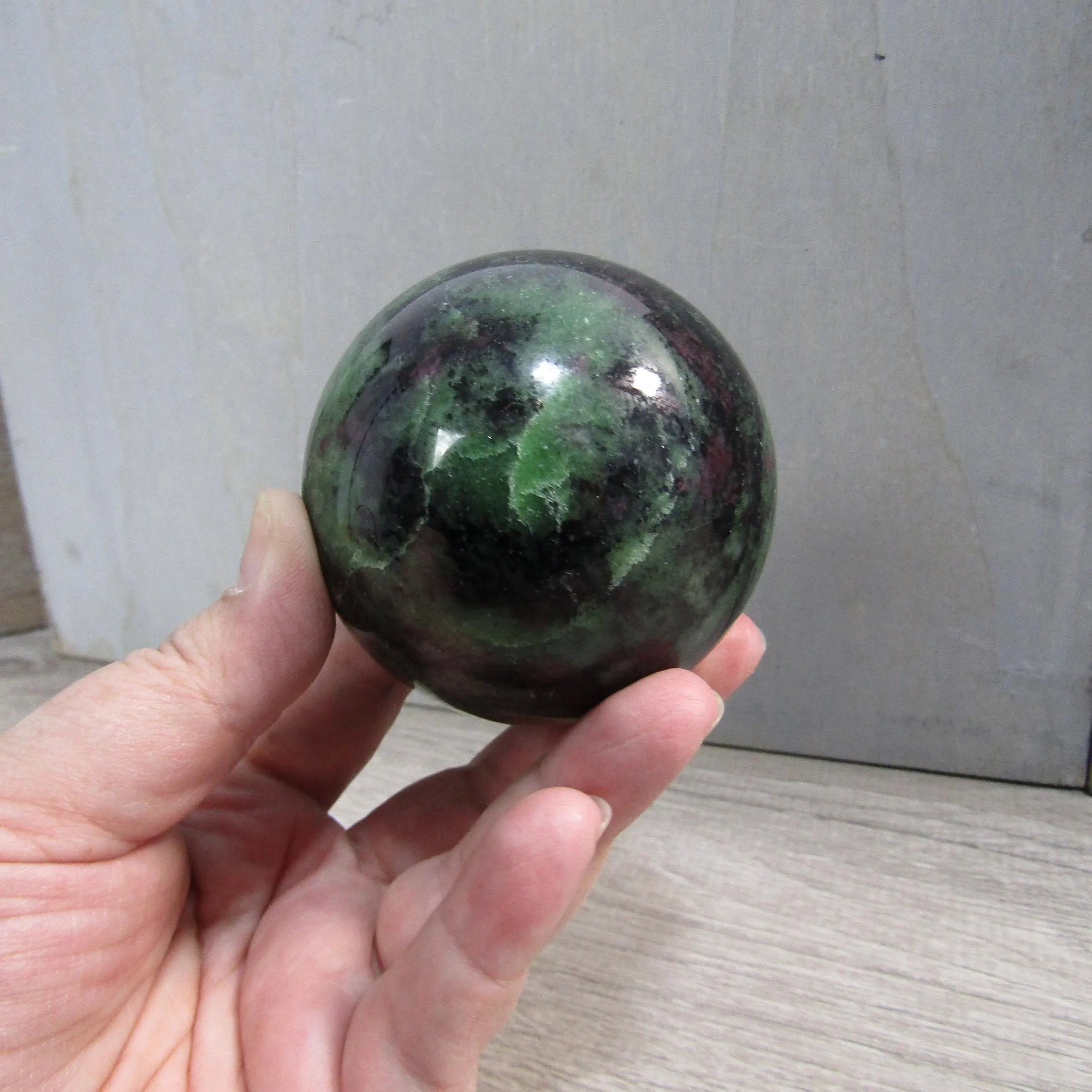 Large Ruby in Zoisite Sphere for Display – for Gift Shops