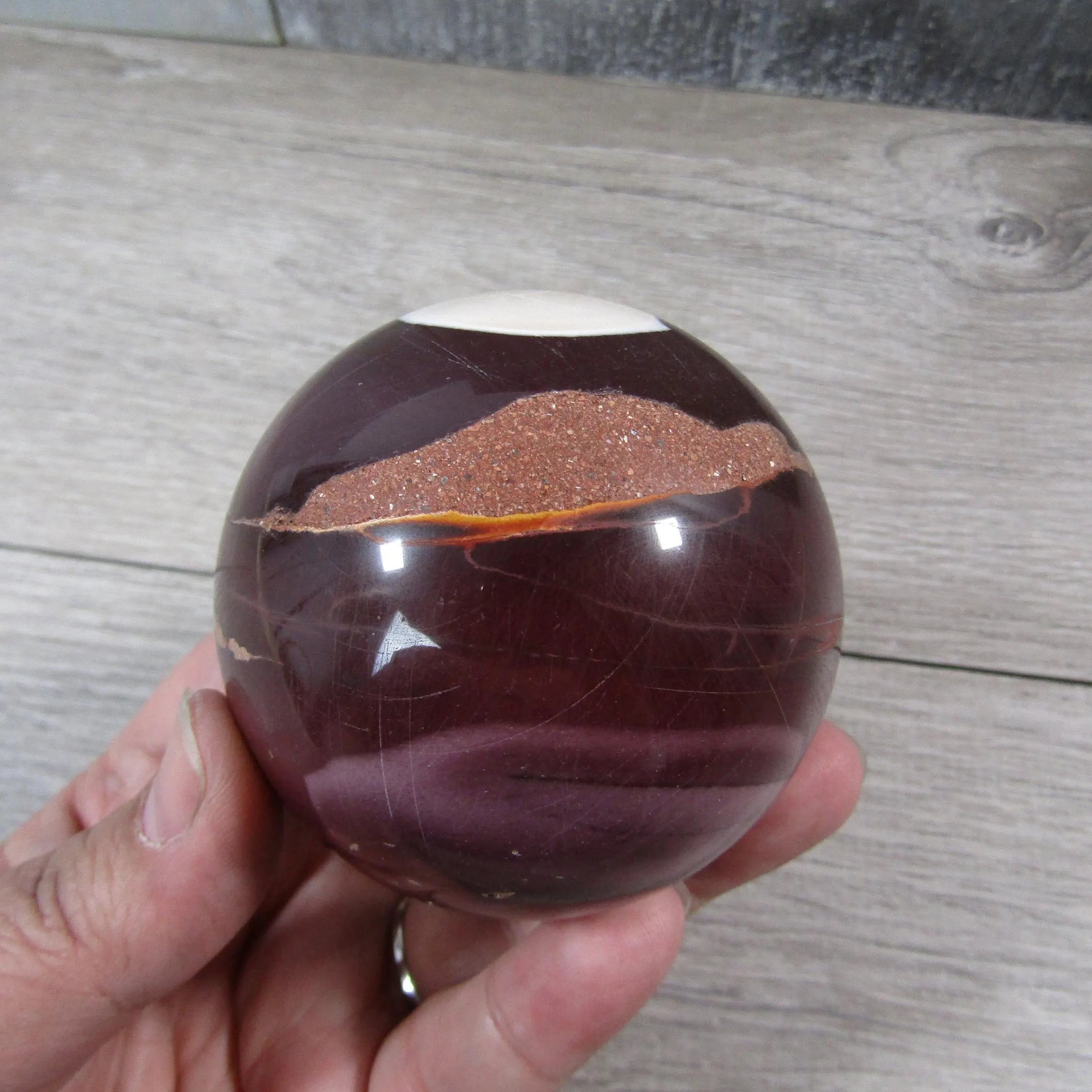 Large Mookaite Jasper Sphere for Display – Crystal Decor