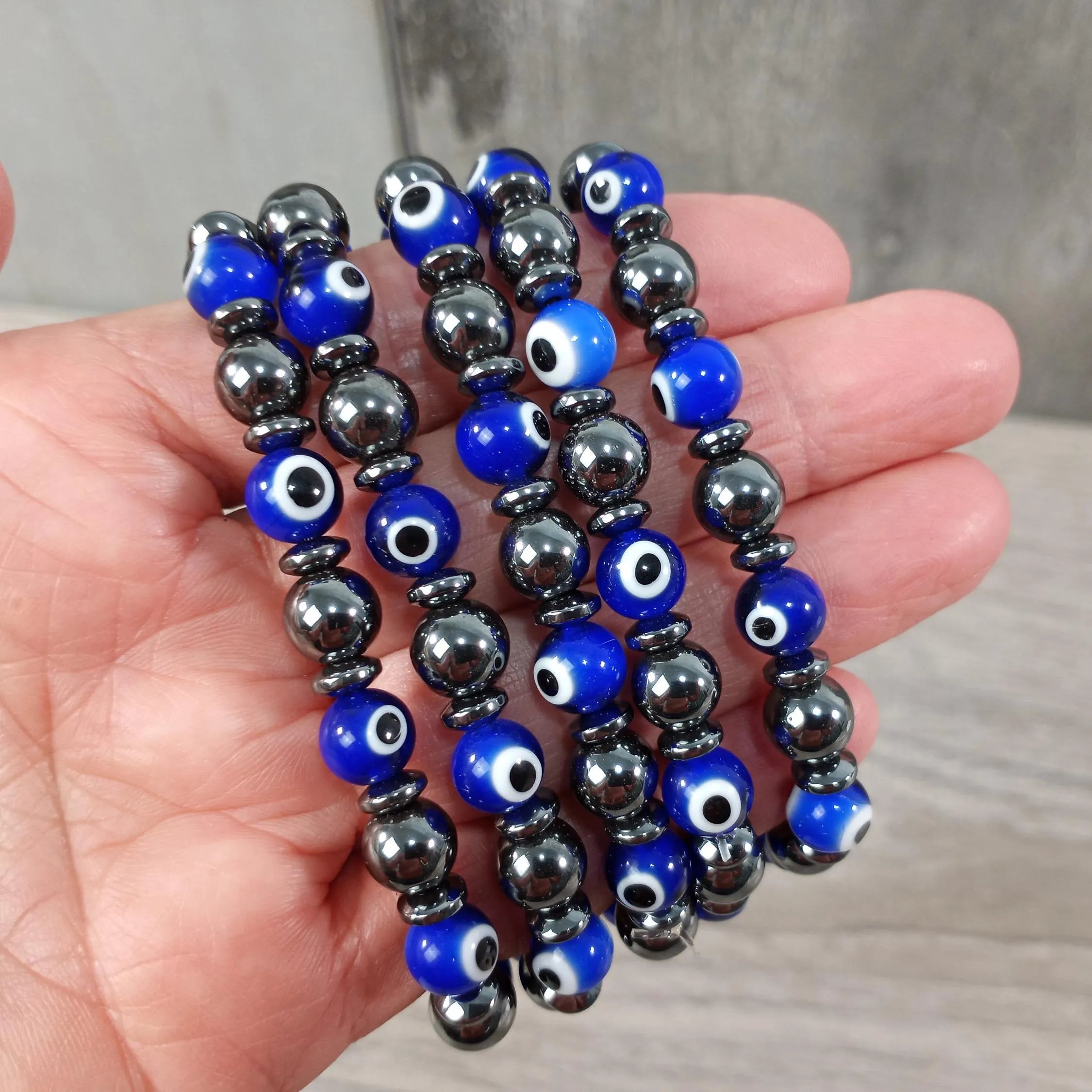 Evil Eye Protection Bracelet 8mm – Wholesale Beaded Jewelry