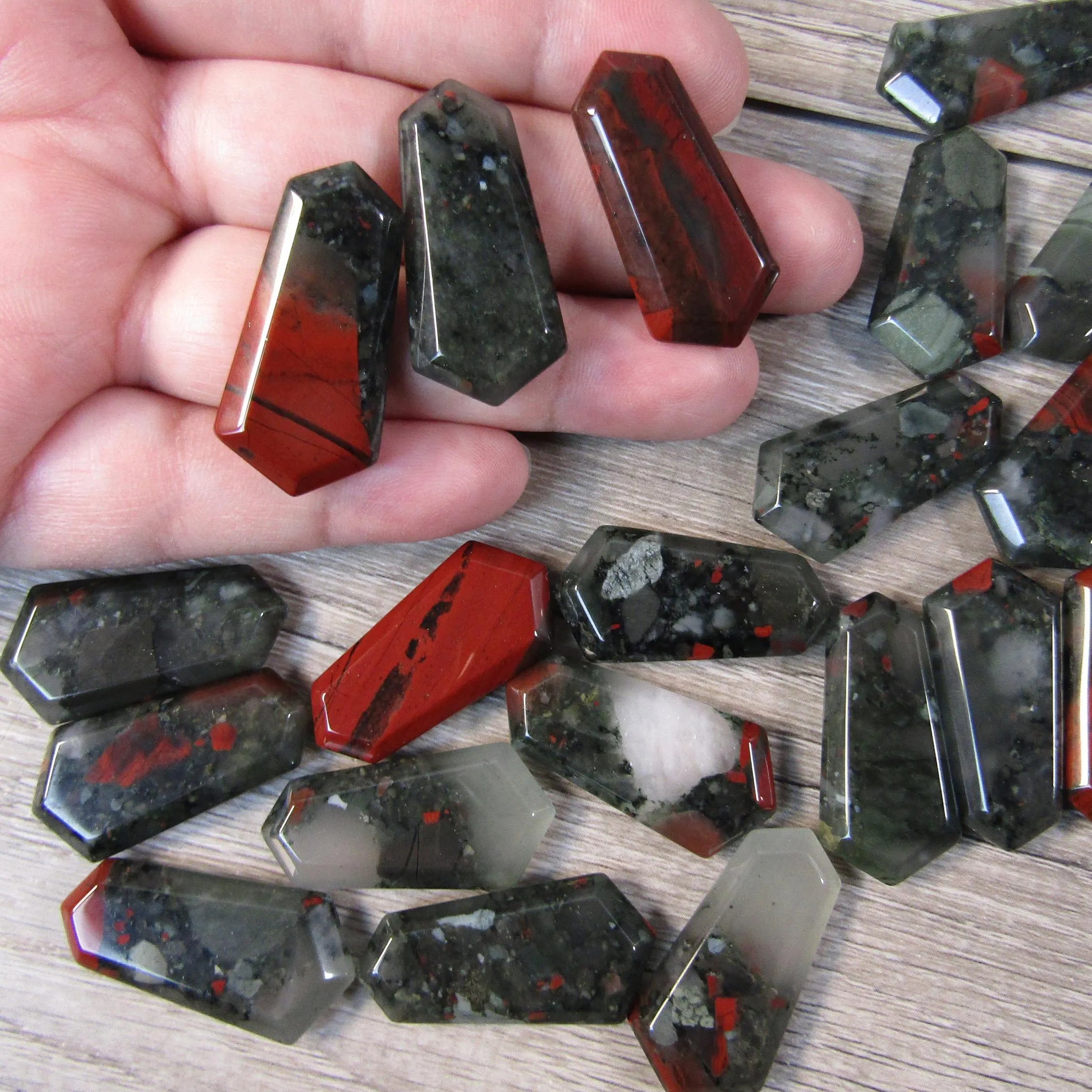 African bloodstone small cut wands for resale