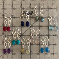 Gemstone Sterling Silver Earrings