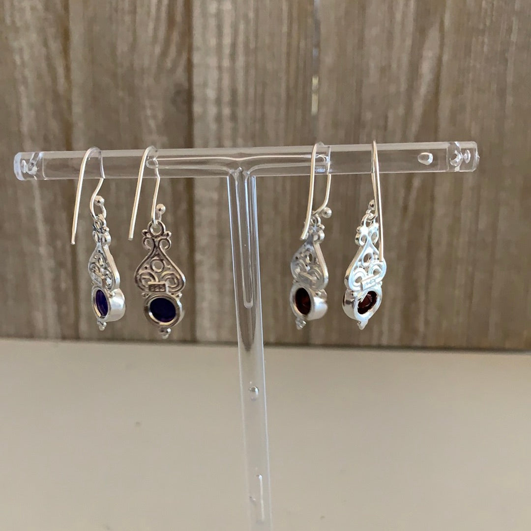 Gemstone Sterling Silver Earrings