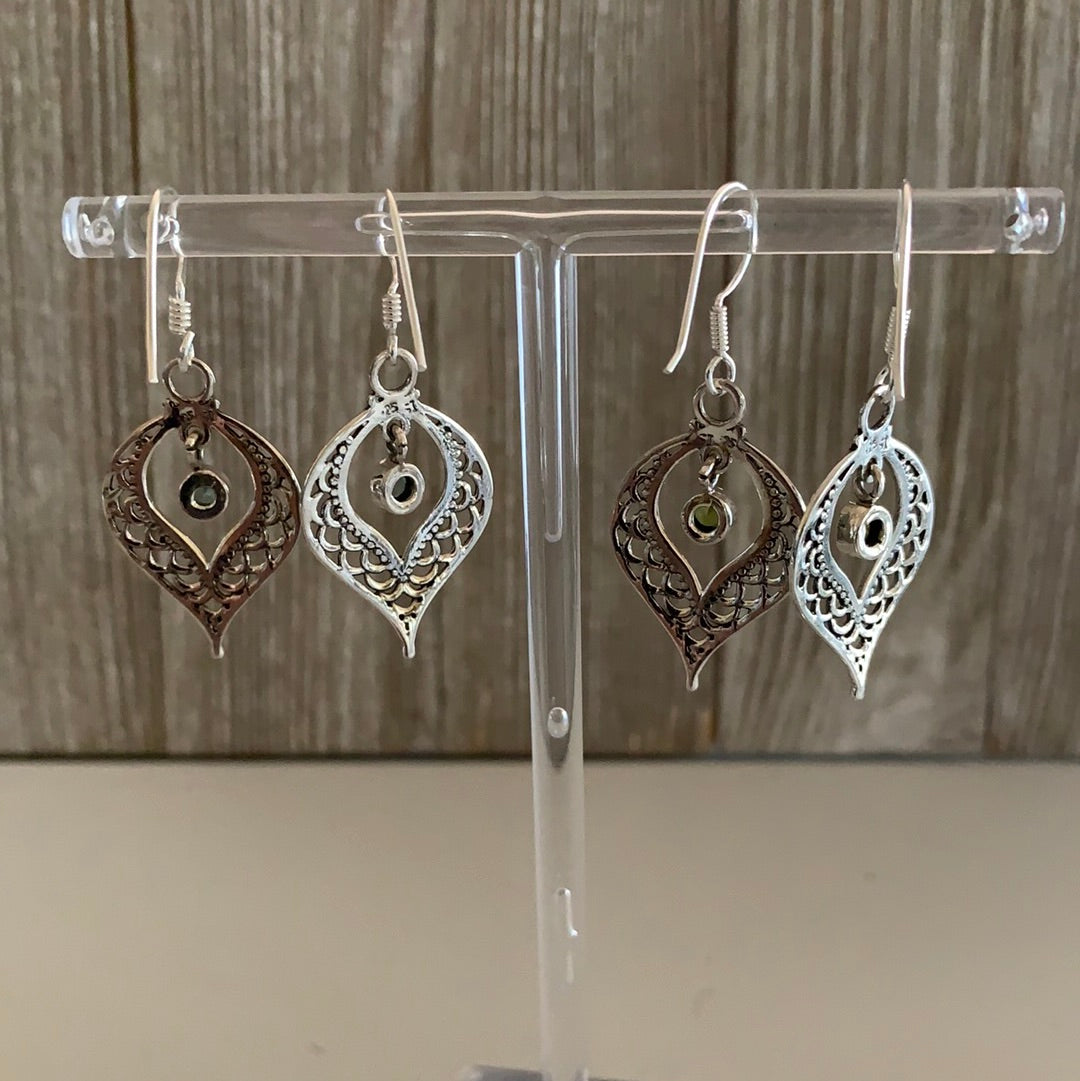 Gemstone Sterling Silver Earrings