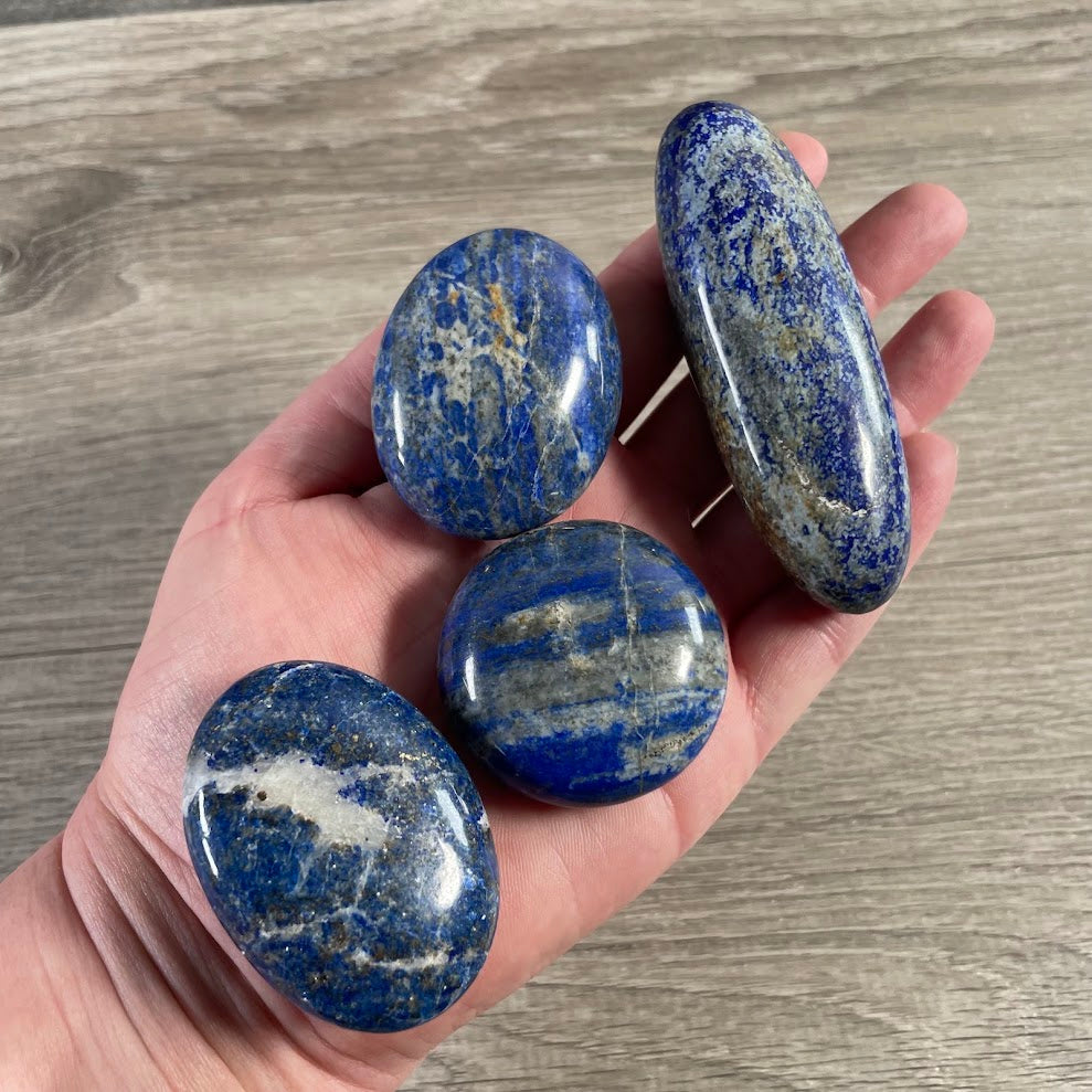 lapis lazuli gemstone palm stones for crystal shops and wholesale resale