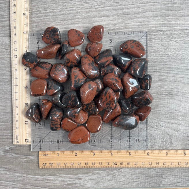 Wholesale Mahogany Obsidian tumbled crystals sold by the pound