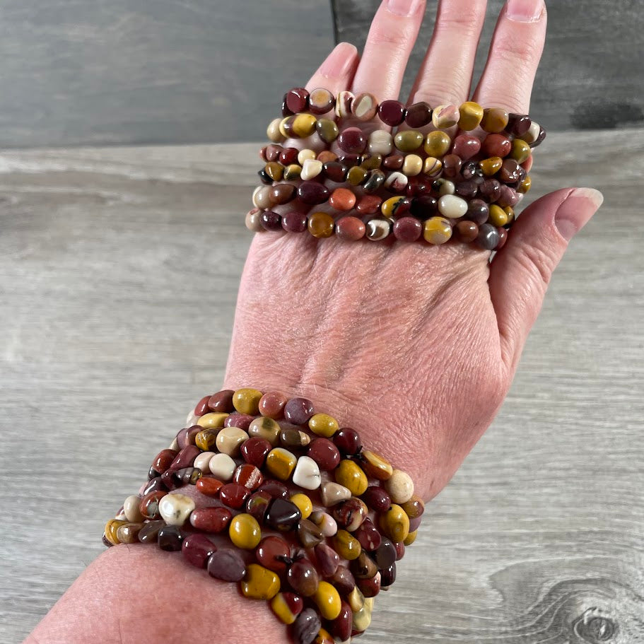 mookaite jasper wholesale gemstone nugget bracelet with natural stones