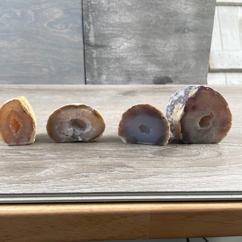 Natural polished druzy agate stone for crystal shops and collectors