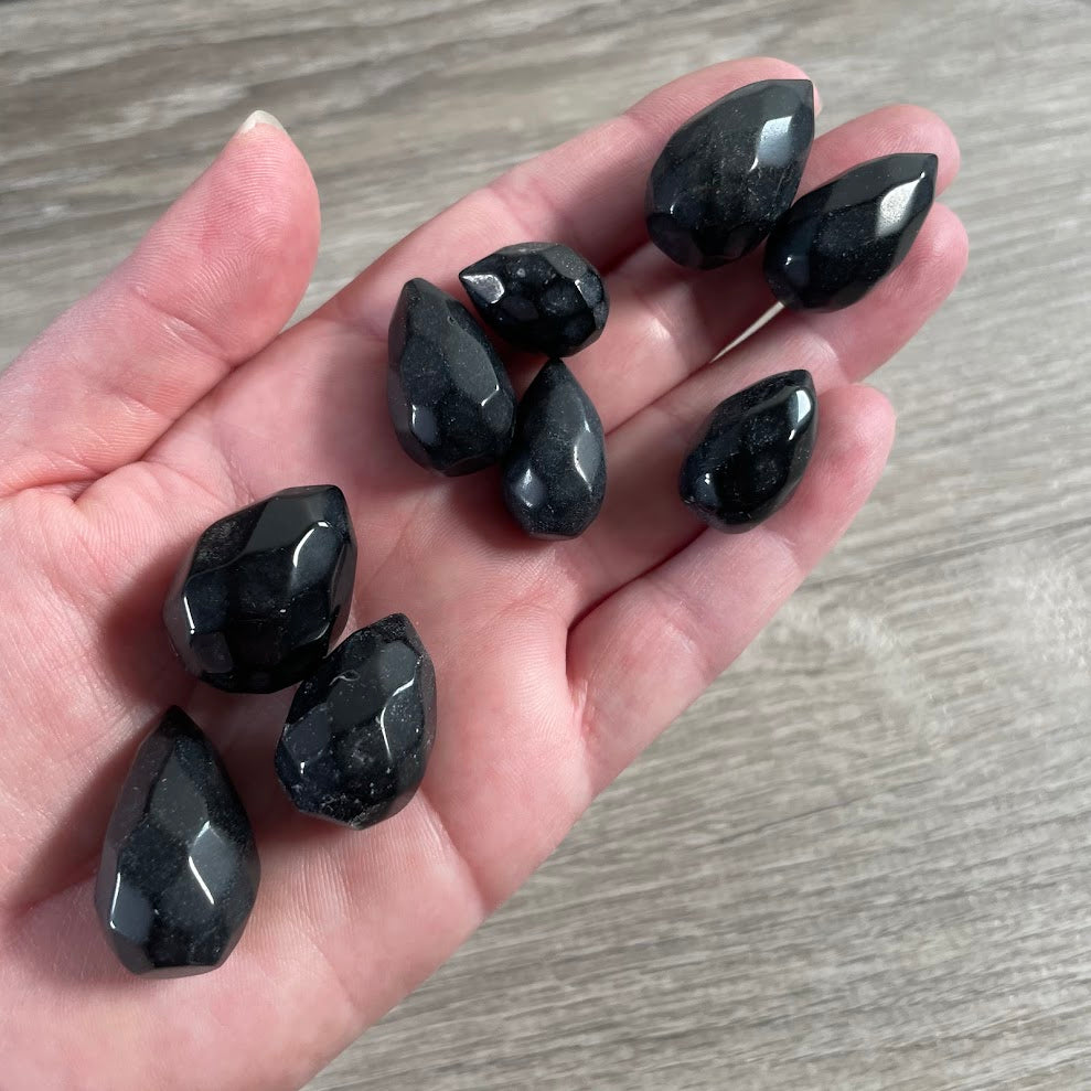 Polished gemstone flame carvings small obsidian crystals for shops