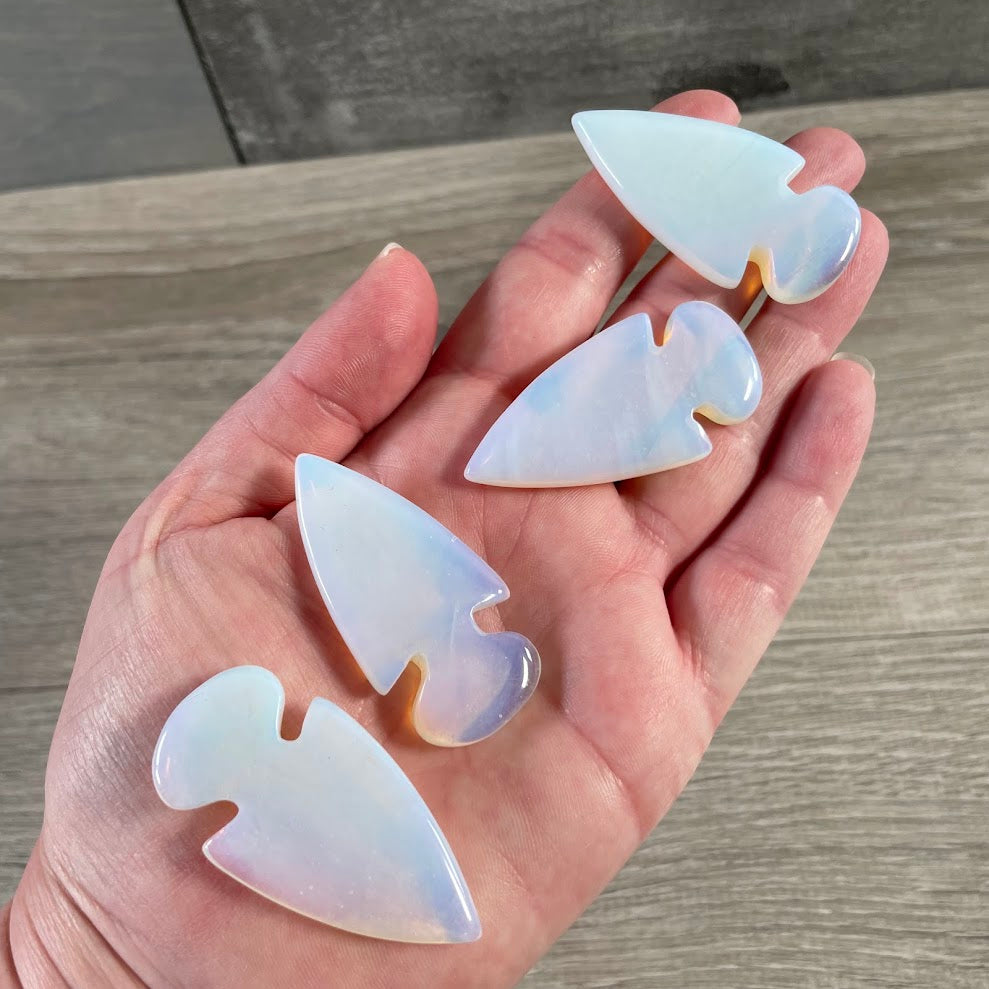 Wholesale opalite gemstone points arrowhead shapes for jewelry making
