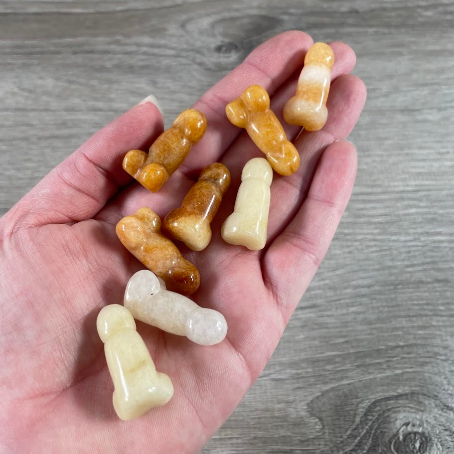 Crystal orange aventurine phallic carving wholesale boutique gift