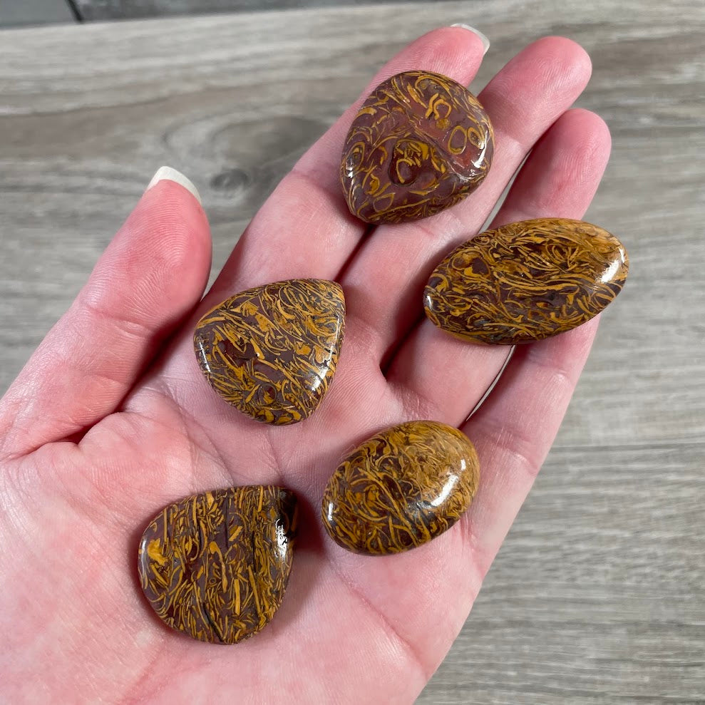 Miriam jasper flat back gemstone cabochons for handmade jewelry supplies