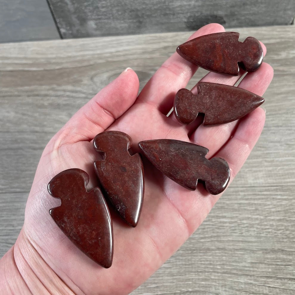 Wholesale red jasper gemstone points arrowhead shapes for jewelry making