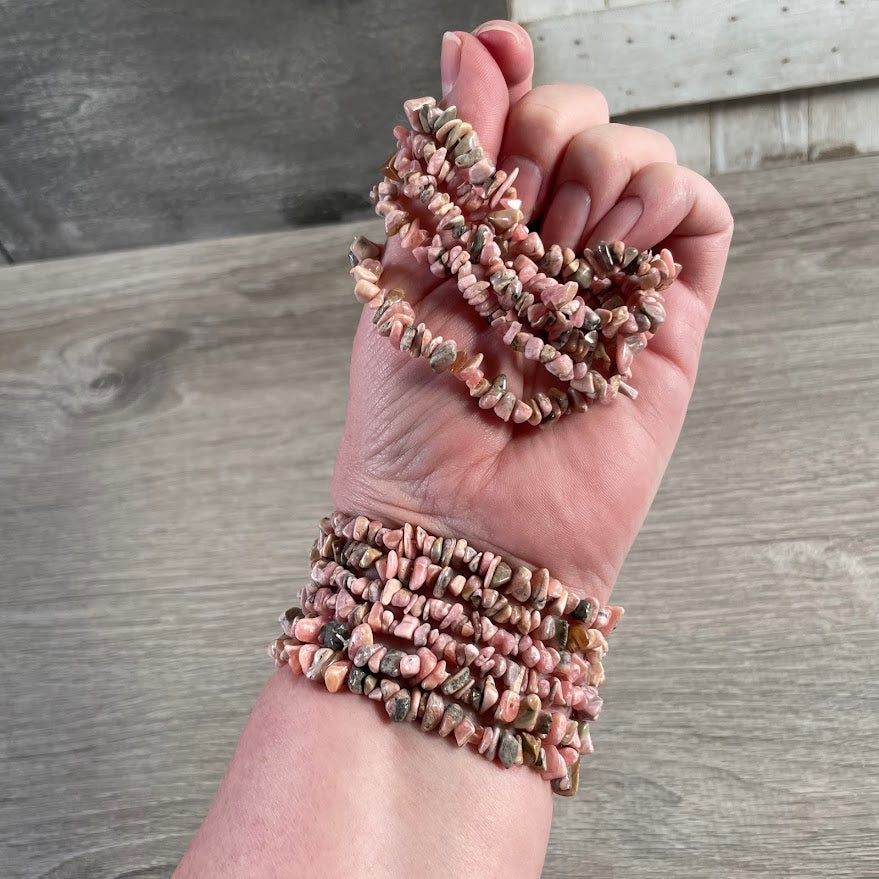 Gemstone Chip Bracelets – Premium Stones Crystal Jewelry