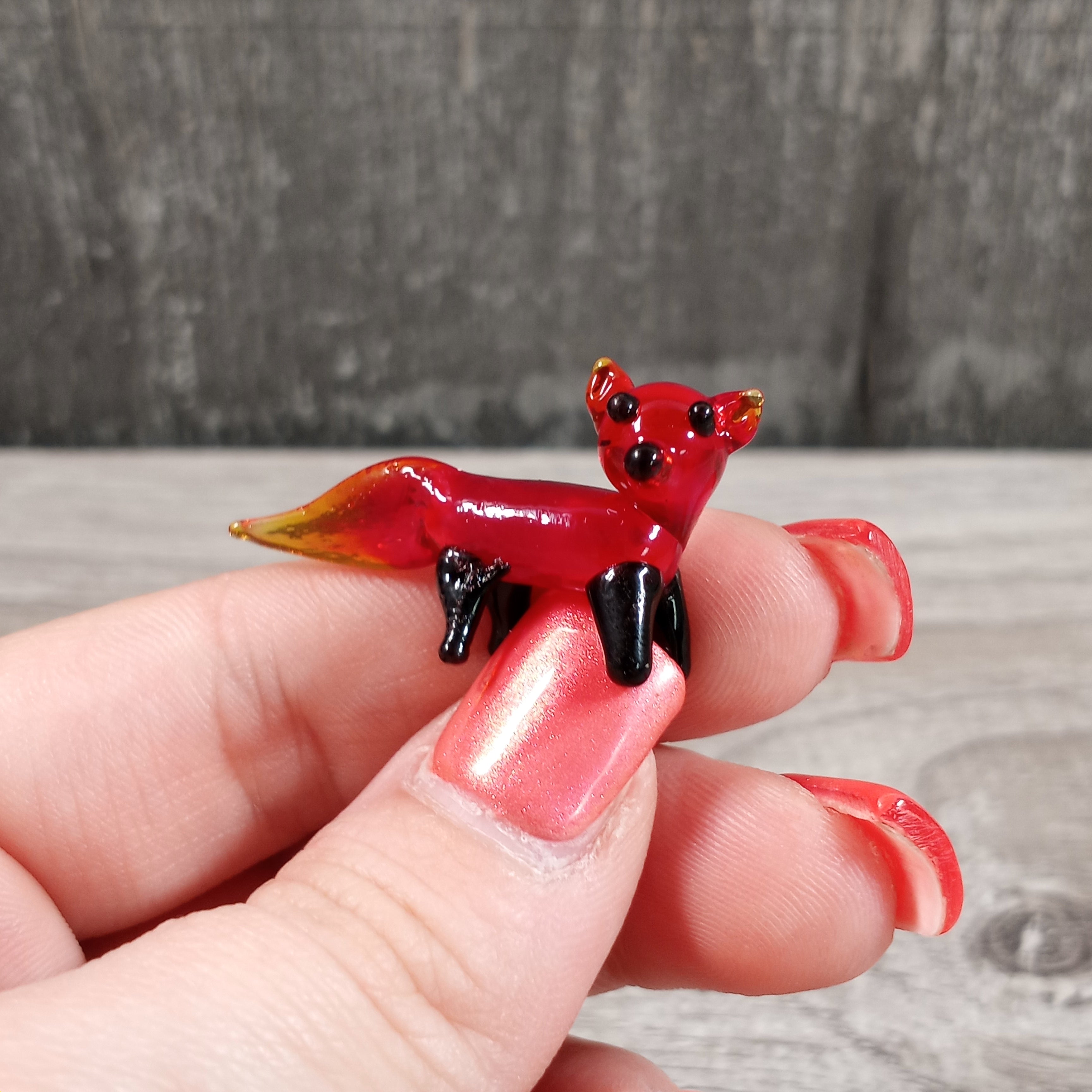 fox mini glass animals for sale