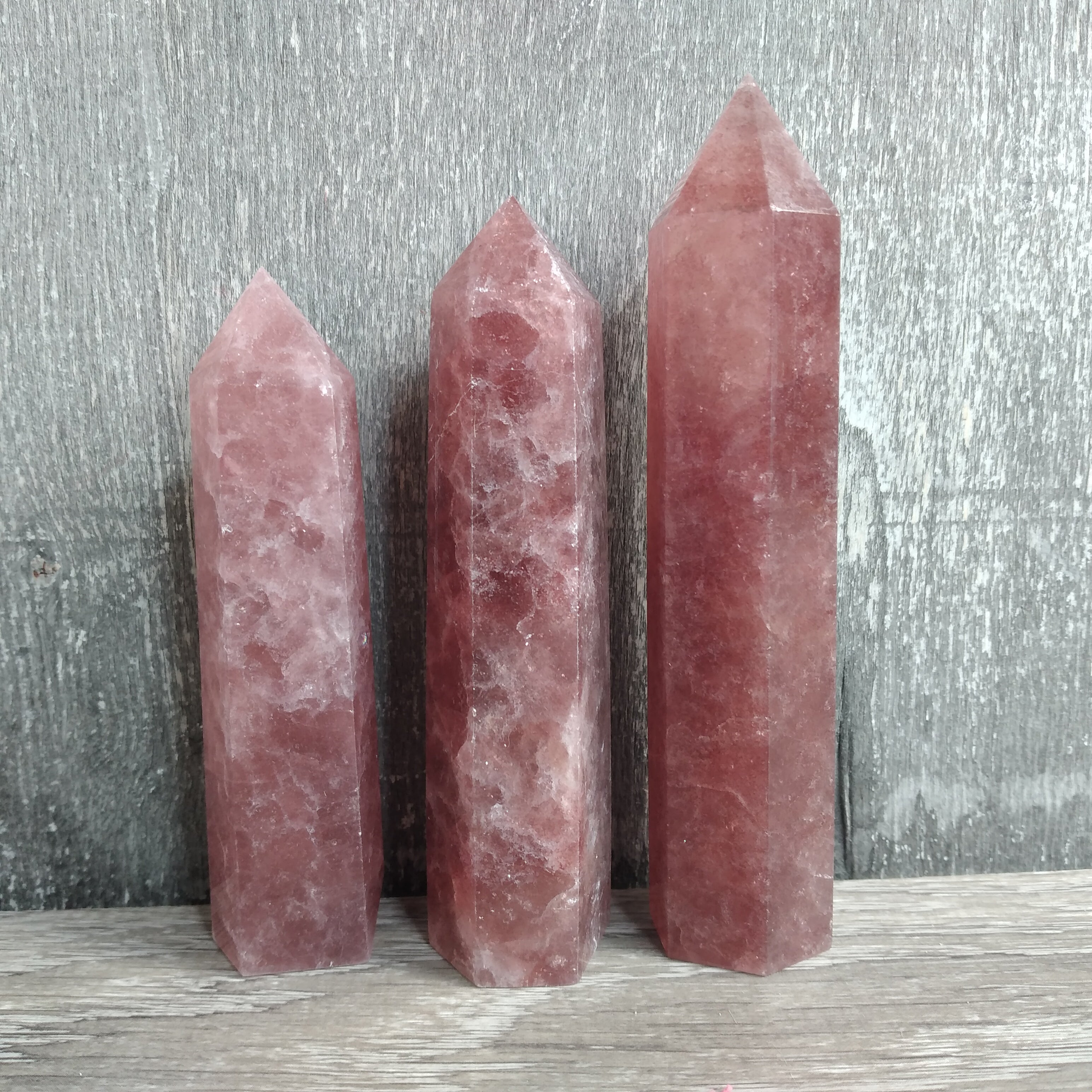 strawberry quartz points - resale