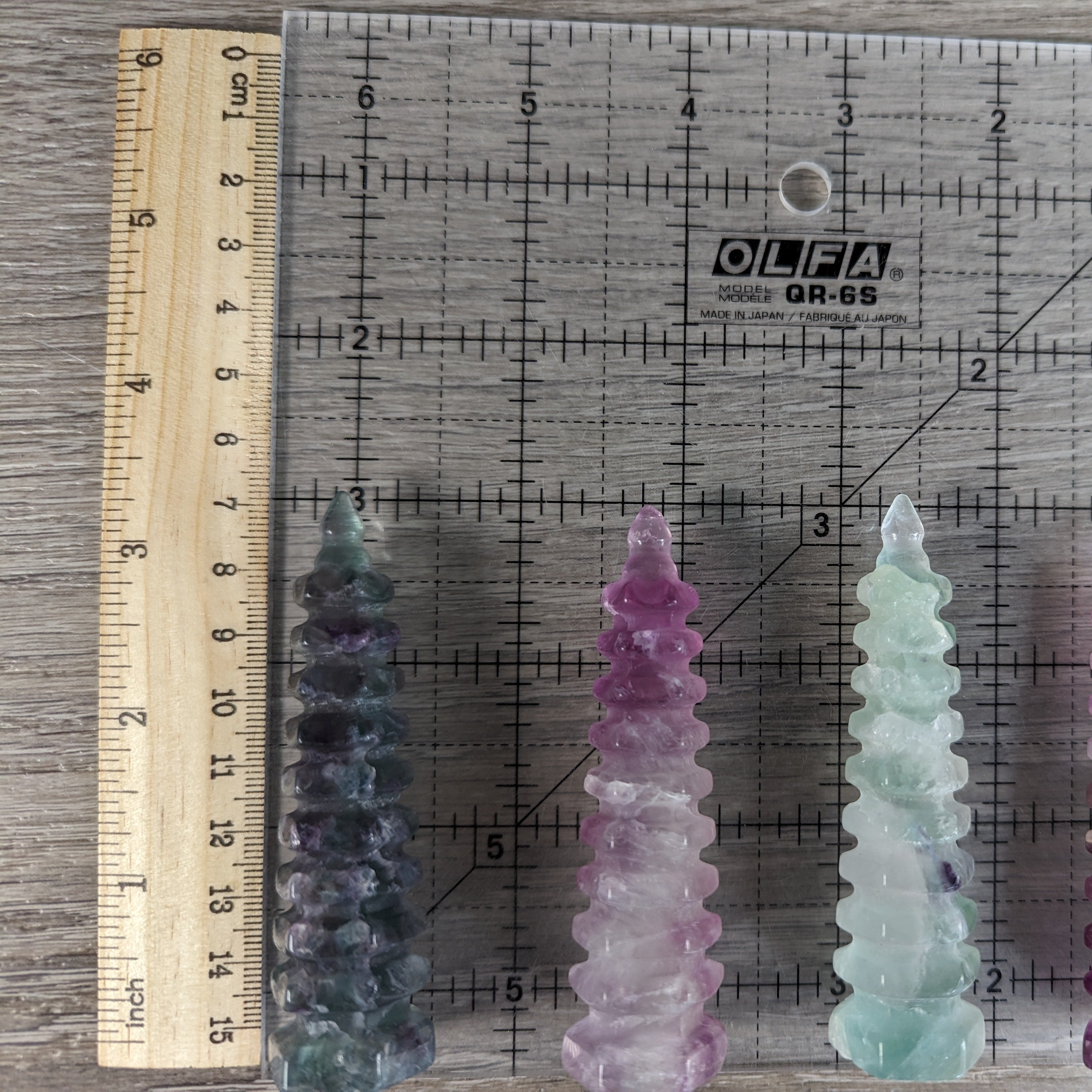 Fluorite 9-Level Pagoda Tower for wisdom and focus