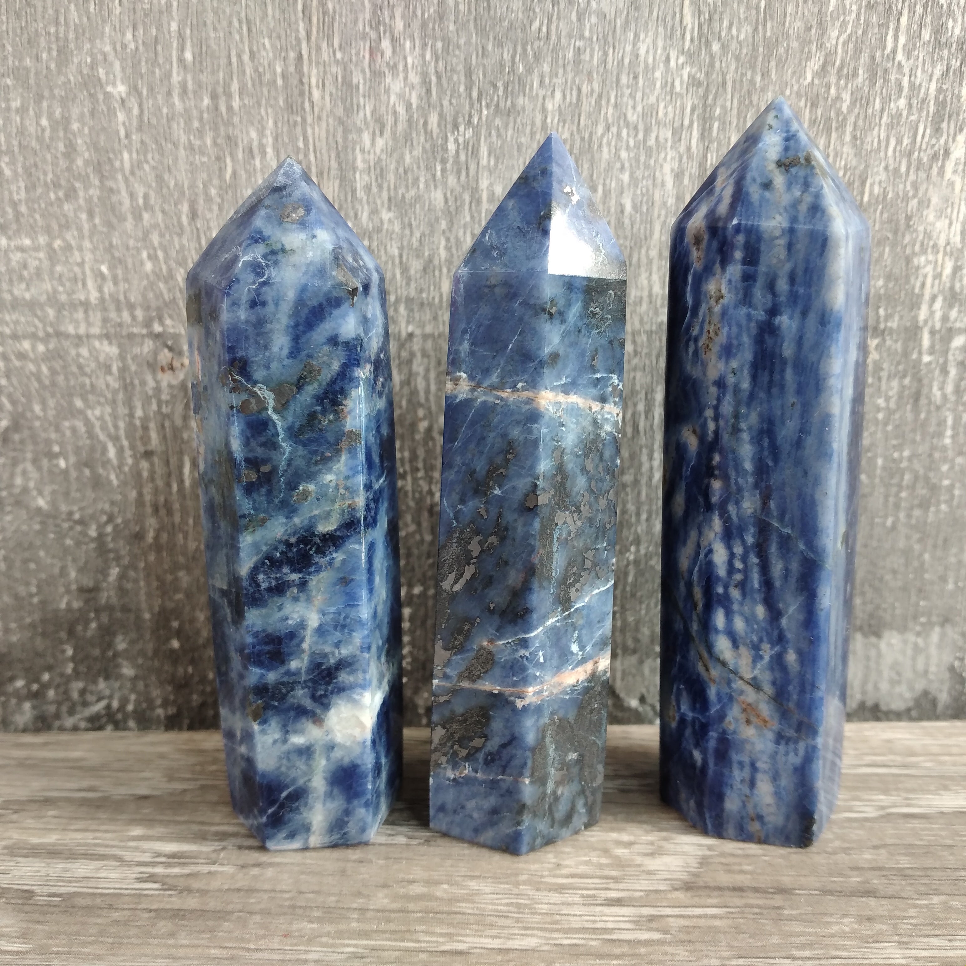 sodalite natural pillars - wholesale