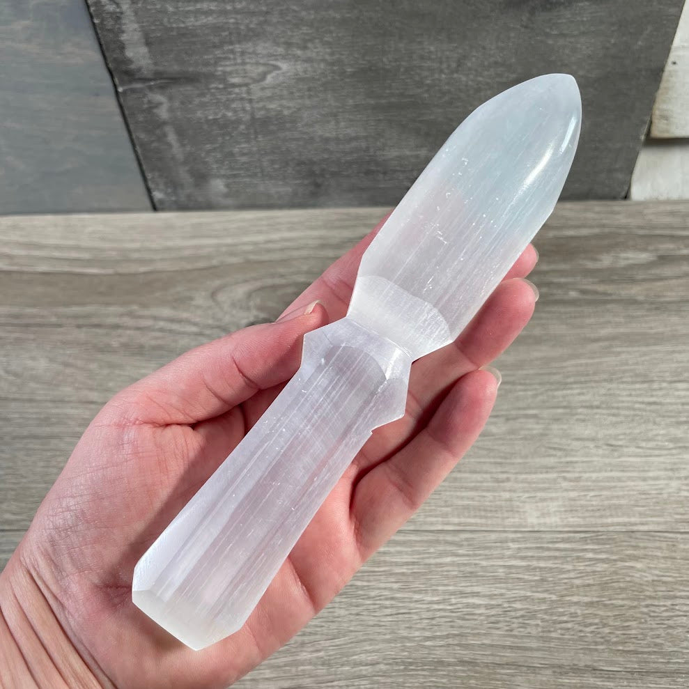 Wholesale selenite ritual tools polished crystal carvings