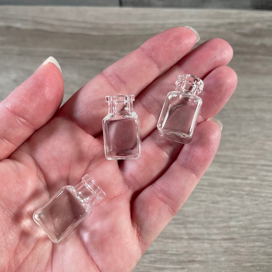 Small glass perfume bottles