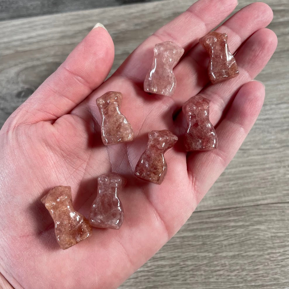 Small gemstone goddess figurine carved from natural stone for crystal shops