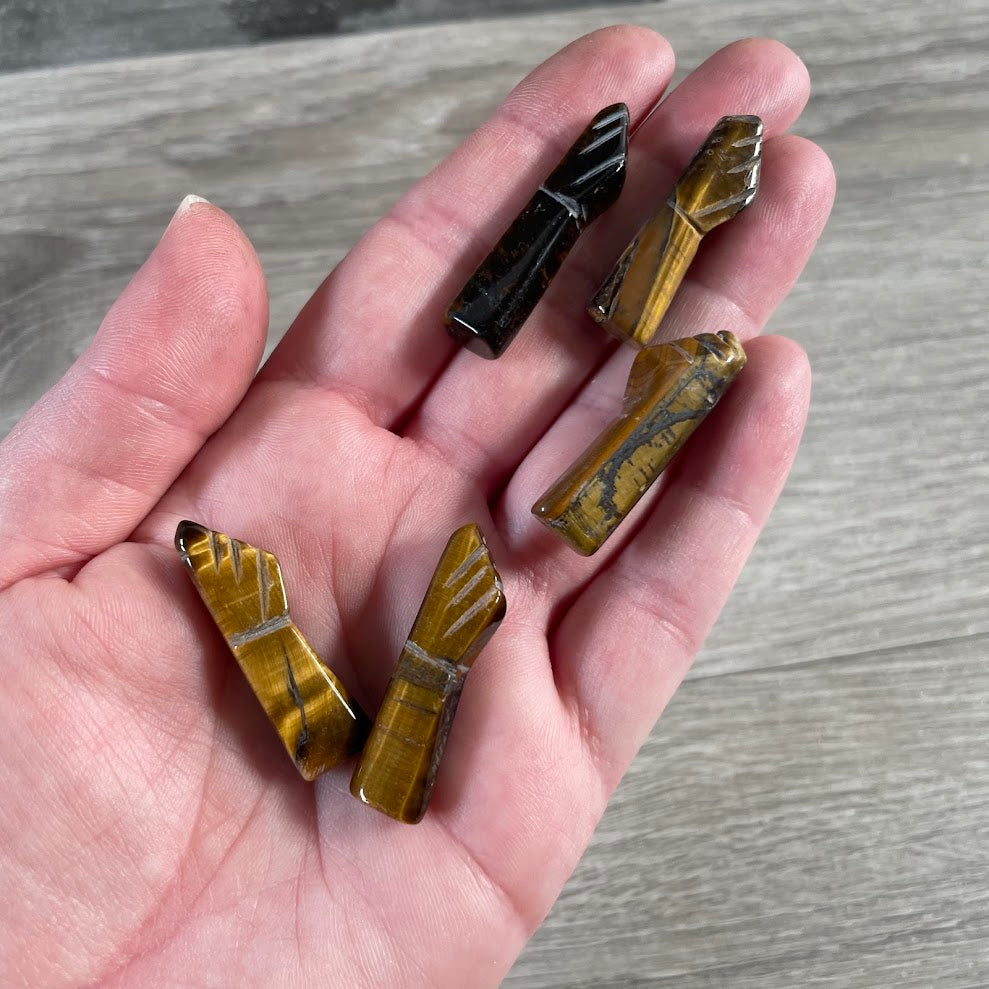 tiger eye natural stone Figa Hand carving for crystal shops