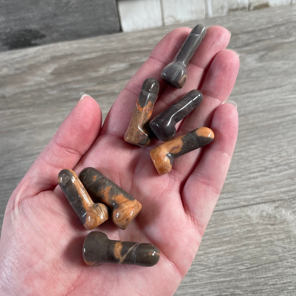 gemstone phallic carving wholesale crystal in tiger jasper
