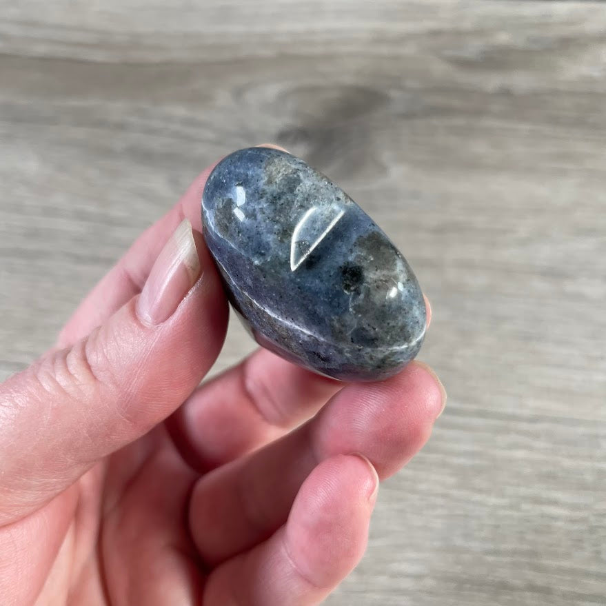 top of large blue sodalite heart