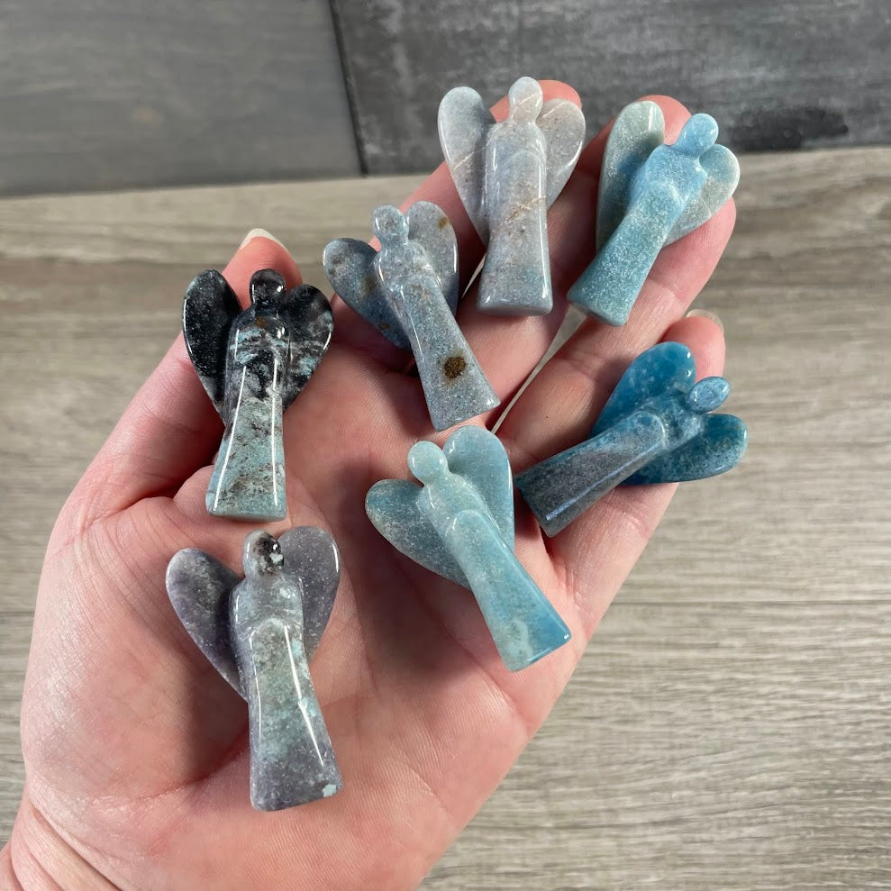 Trollite Natural Brazil gemstone angel figurine for wholesale crystal inventory