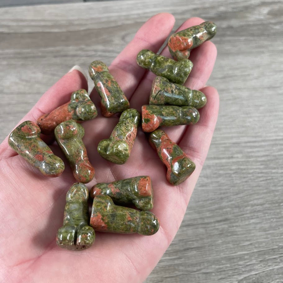 Wholesale unakite carved crystal figurine symbolic stone decor