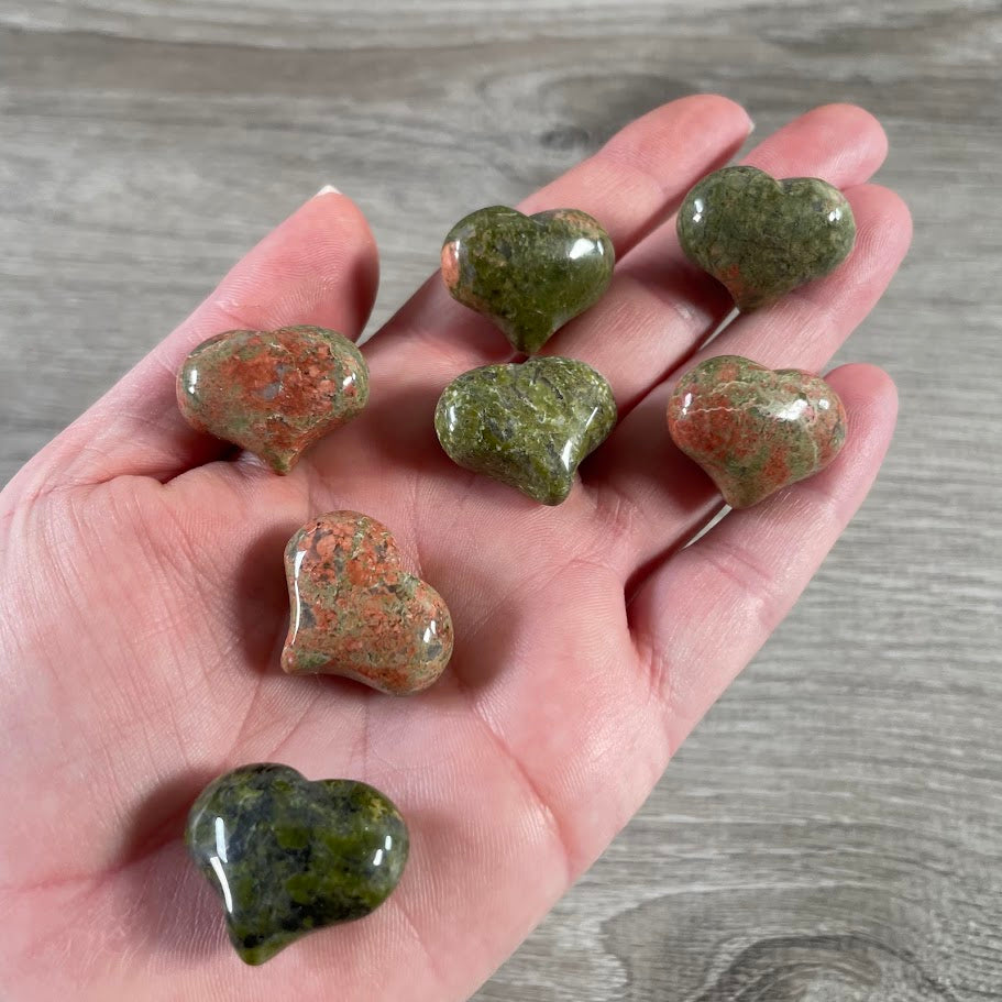 unakite wholesale Crystal Hearts for Gifts