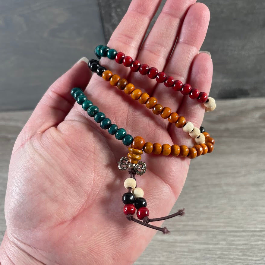 Meditation and mindfulness wooden bead necklace wholesale