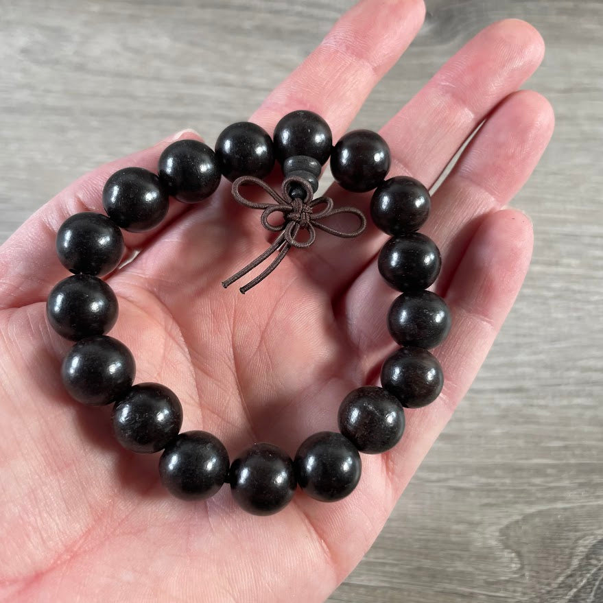 Unisex natural wooden bead bracelet for wholesale meditation and mindfulness jewelry collections