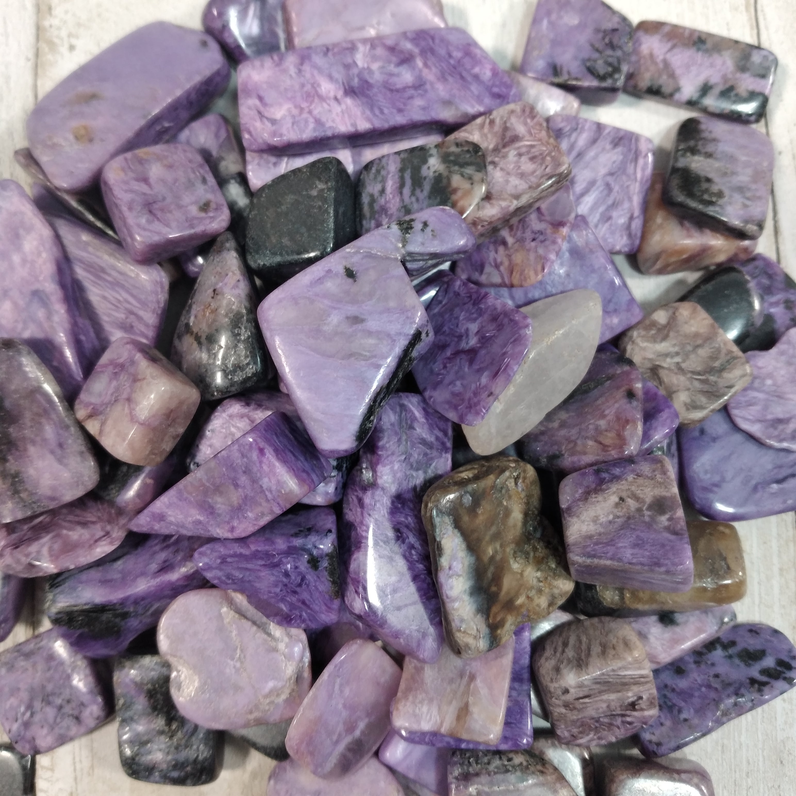Purple Charoite metaphysical stones wholesale.