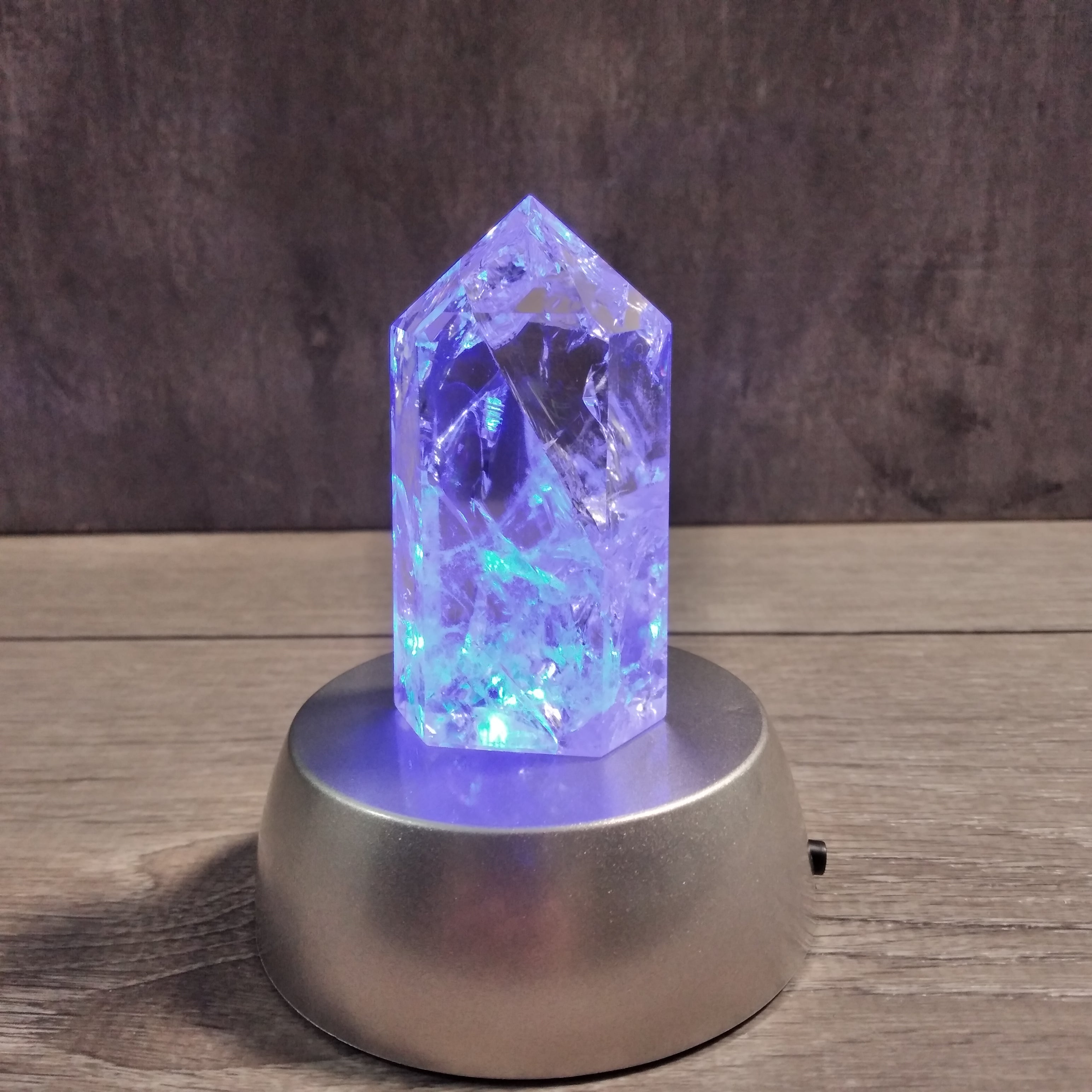 Retail shop LED crystal light stand with color settings