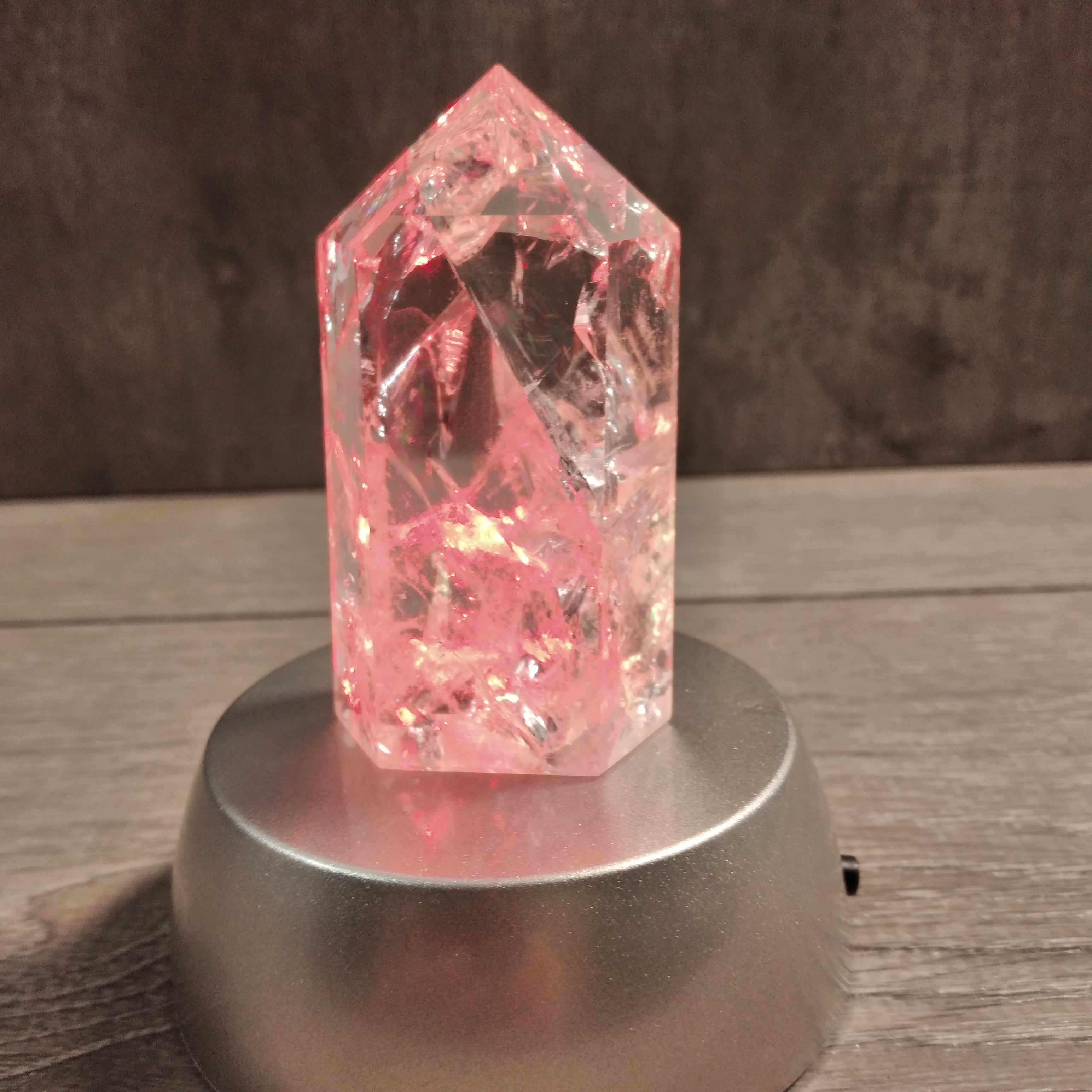 Crystal shop display LED light stand with adjustable color modes