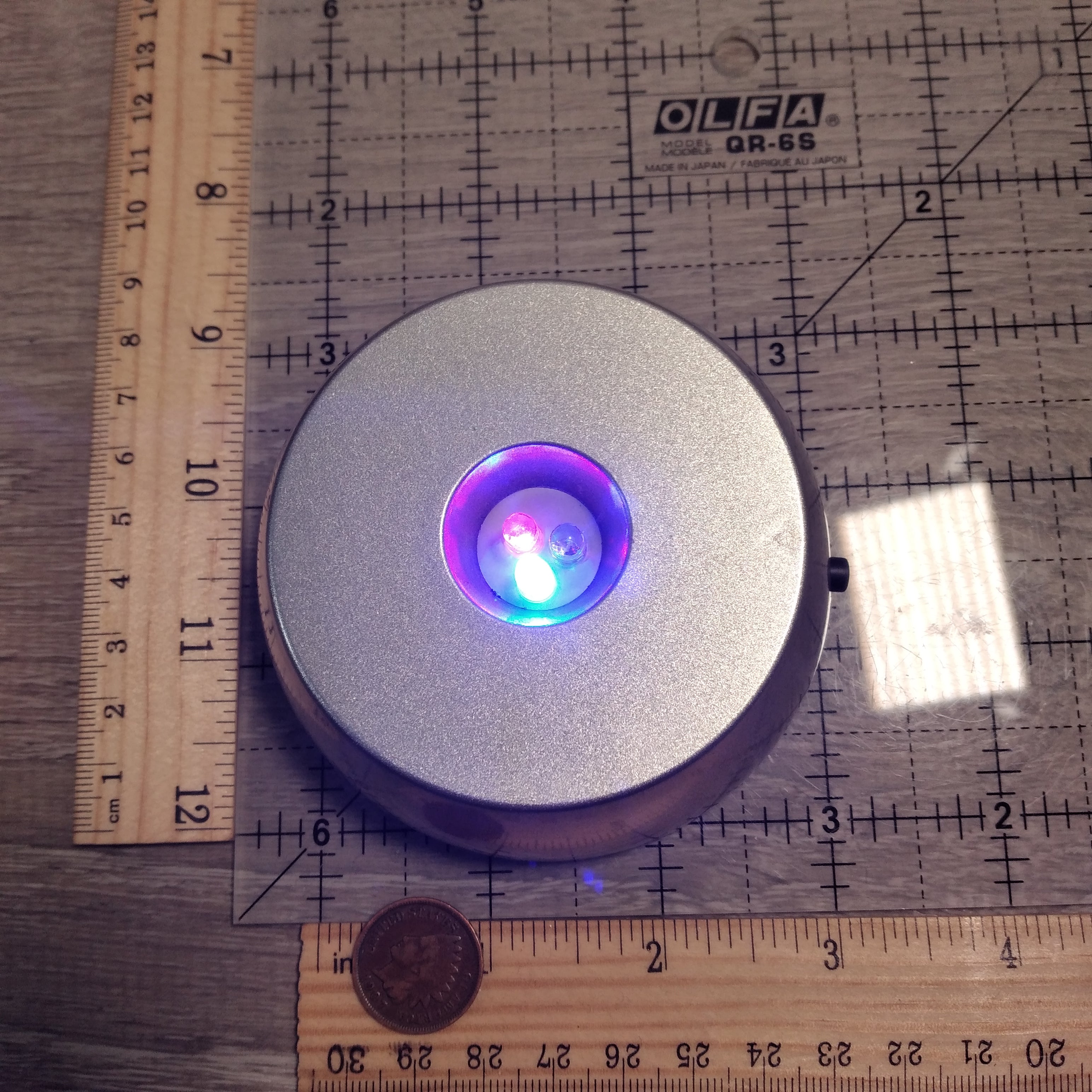 LED Light Stand with 3 Color Modes for Crystals and Displays