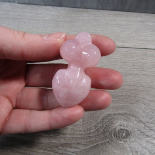 rose quartz crystal goddess carving for resale