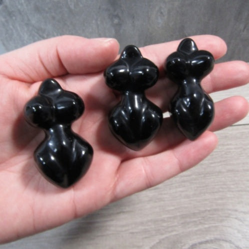 obsidian crystal goddess figurine for metaphysical shops