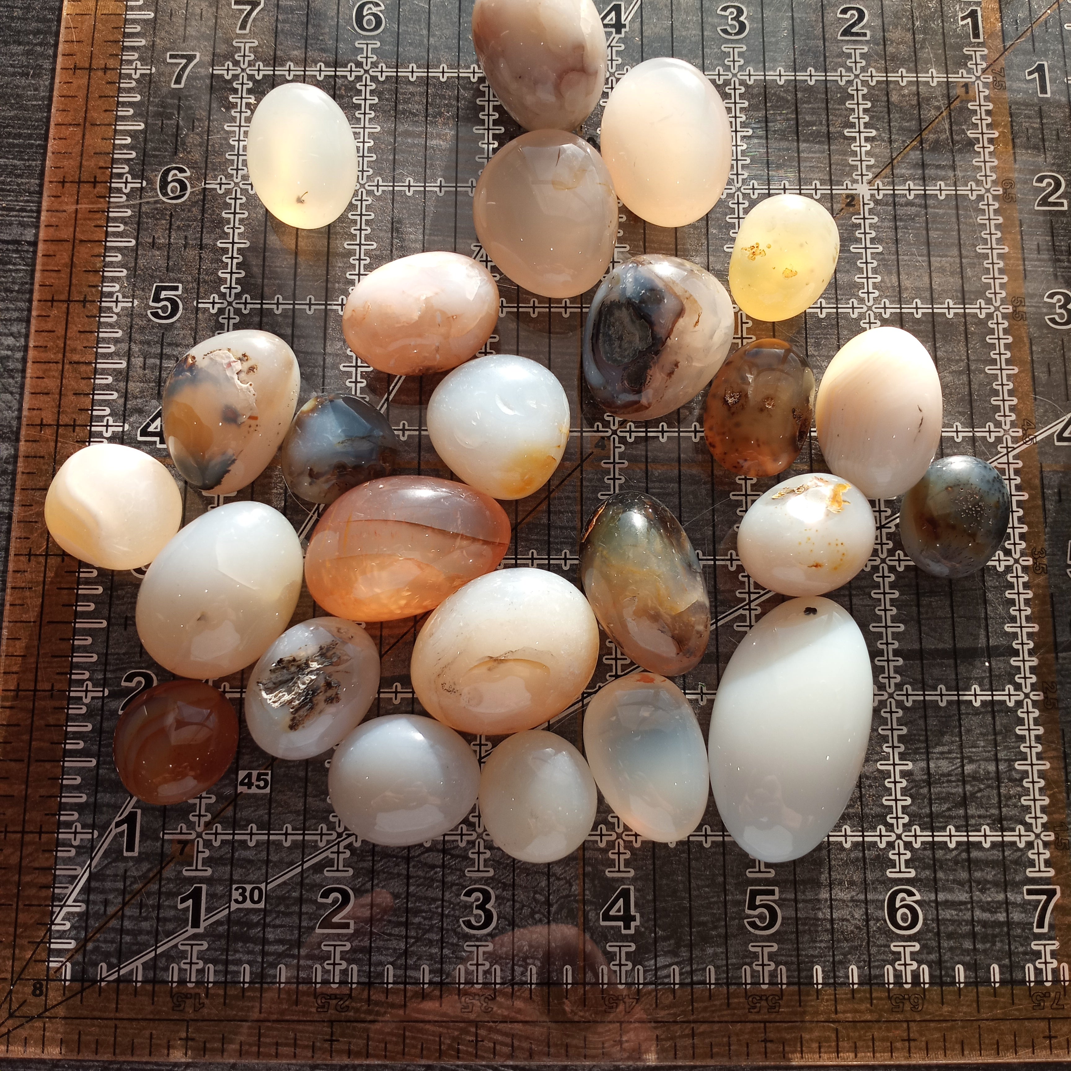 tumbled dendritic agate bulk