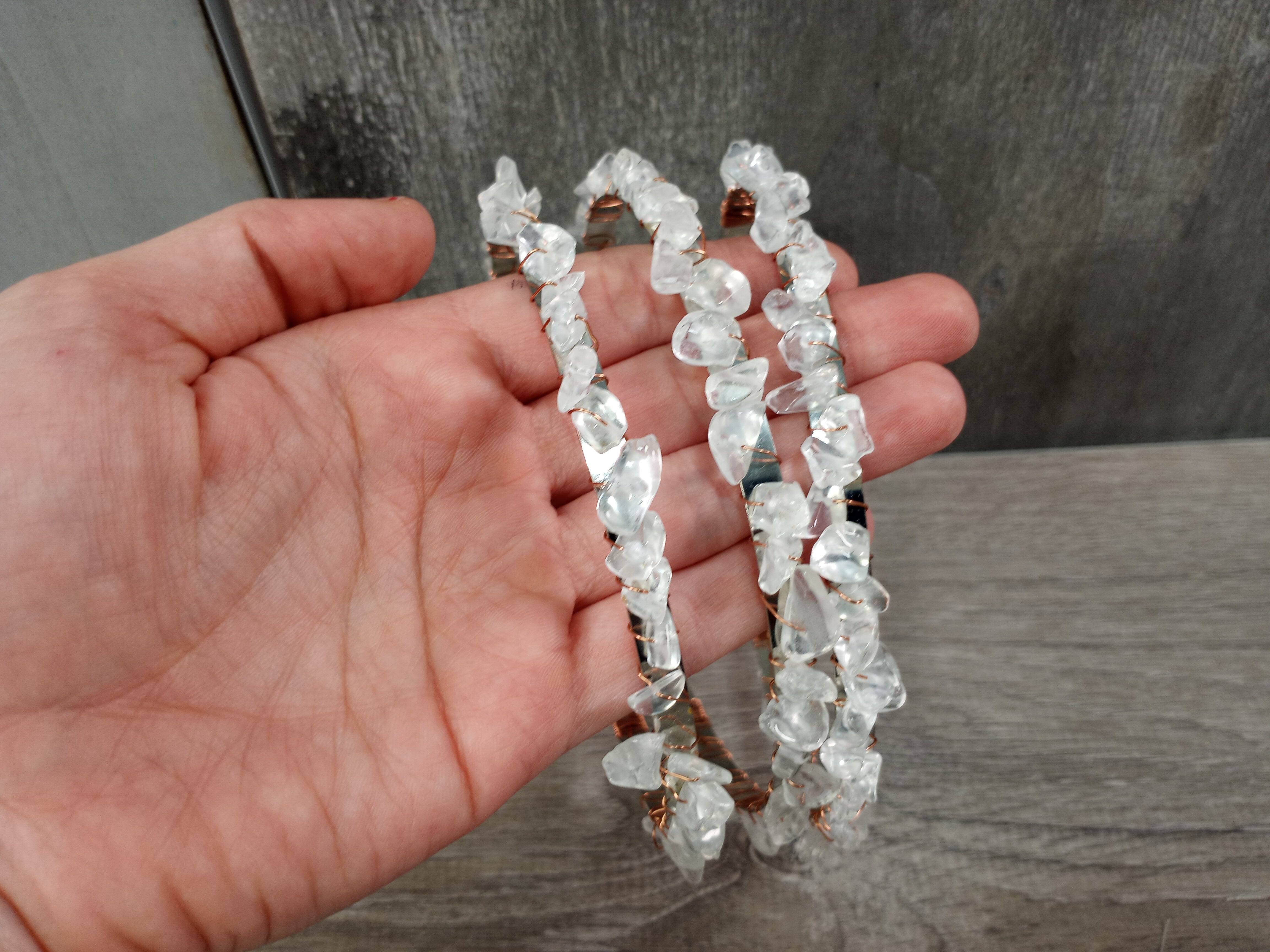 clear quartz natural crystal headbands for spiritual stores