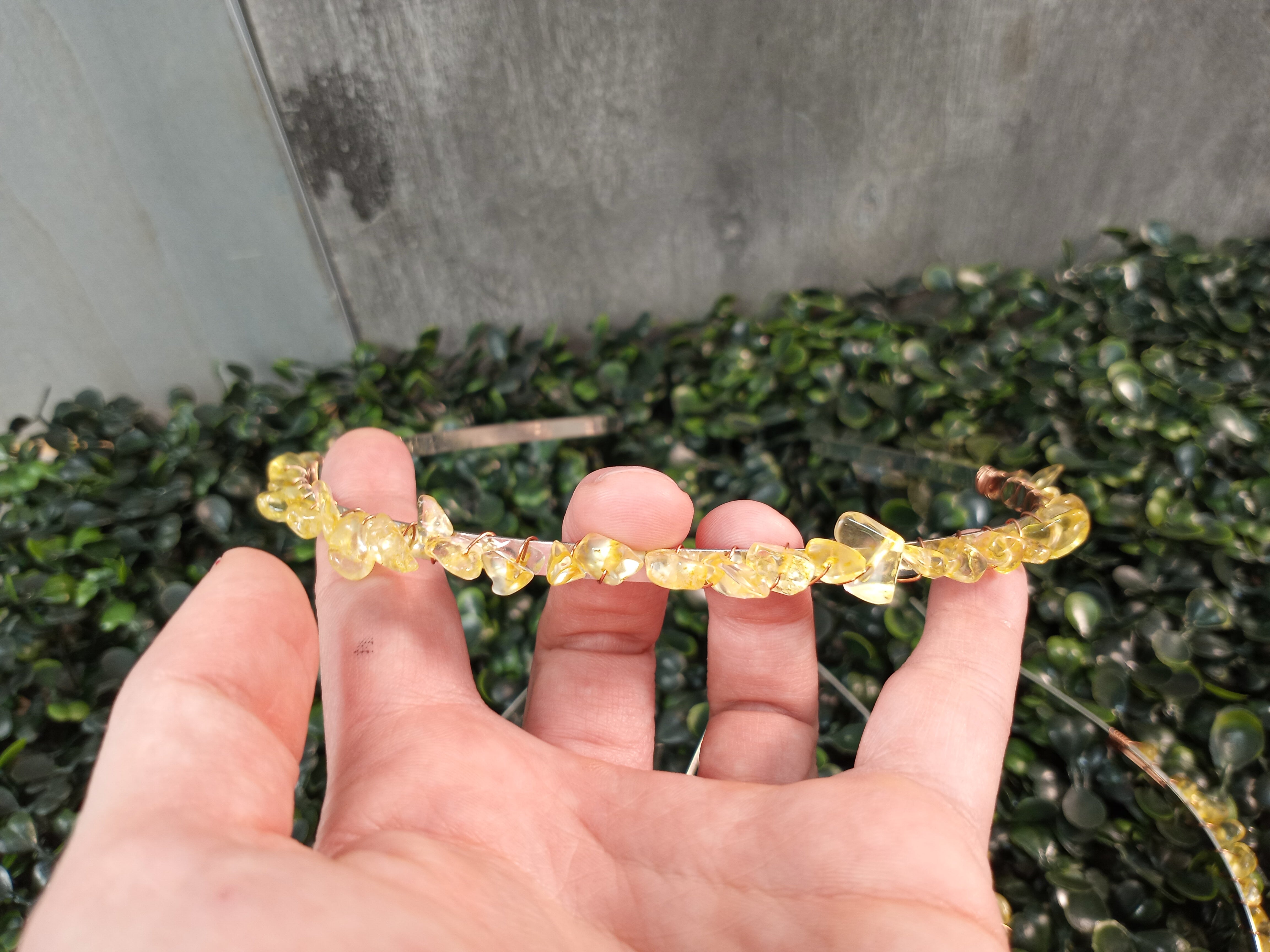 lemon citrine crystal headband in bulk for retailers