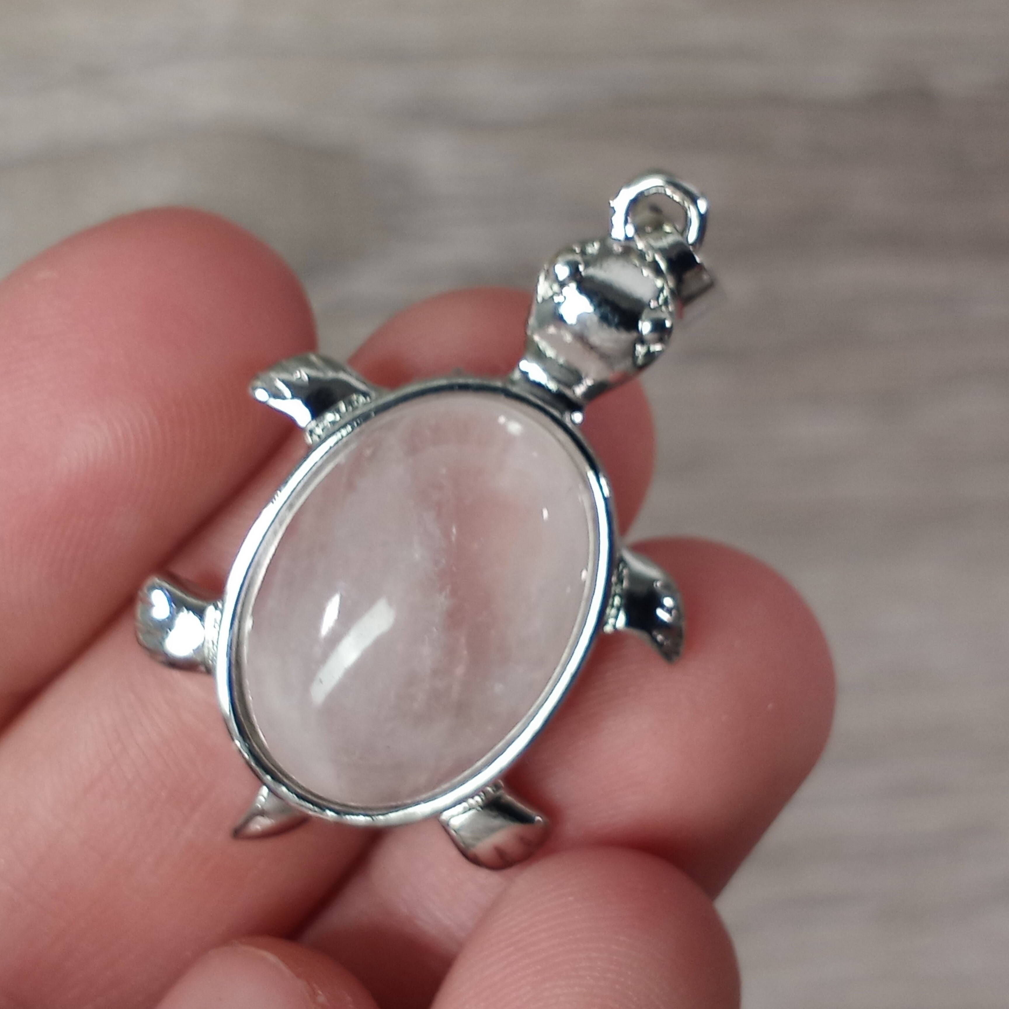 Rose Quartz turtle pendant necklace bulk for crystal retailers
