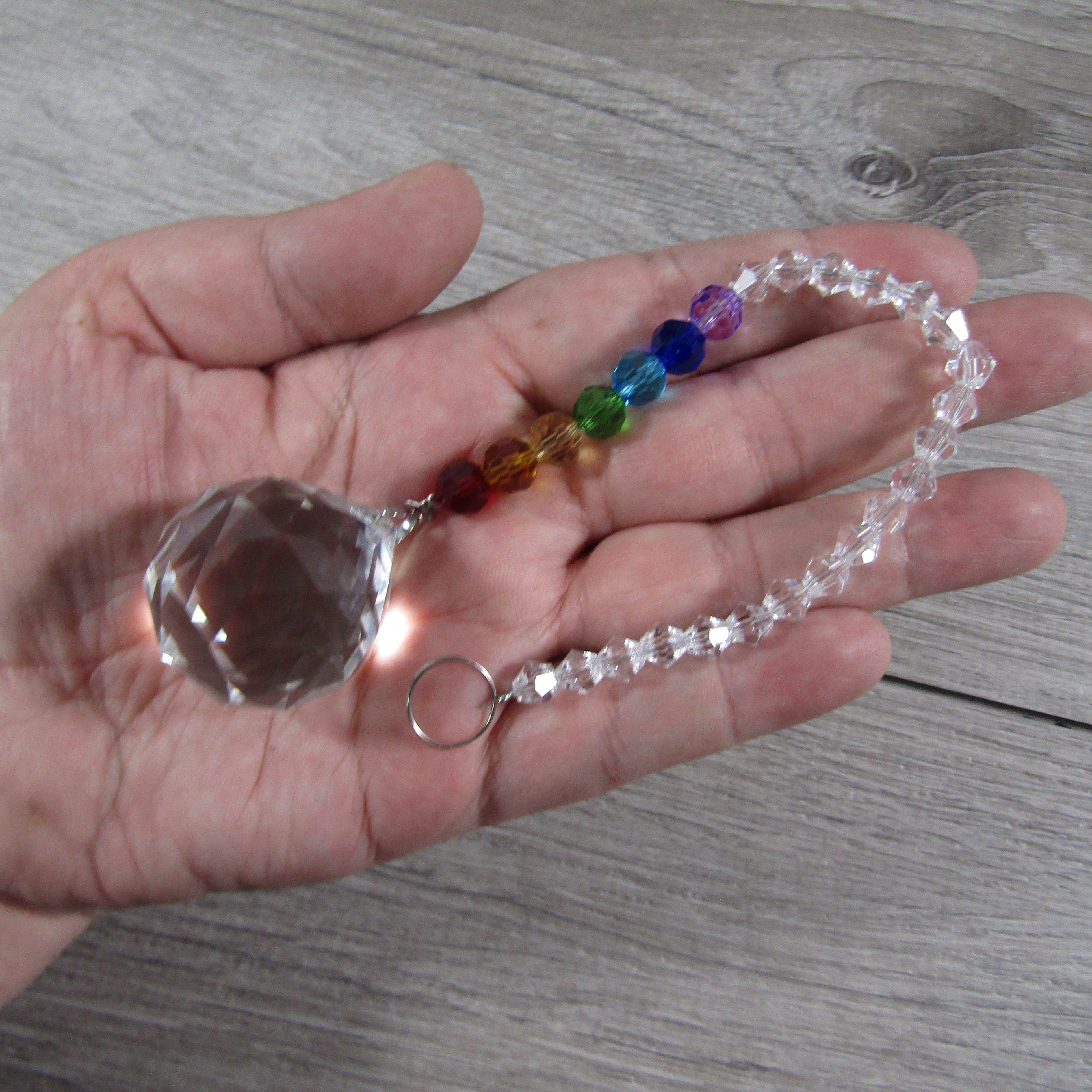 Rainbow chakra prism hanging wholesale