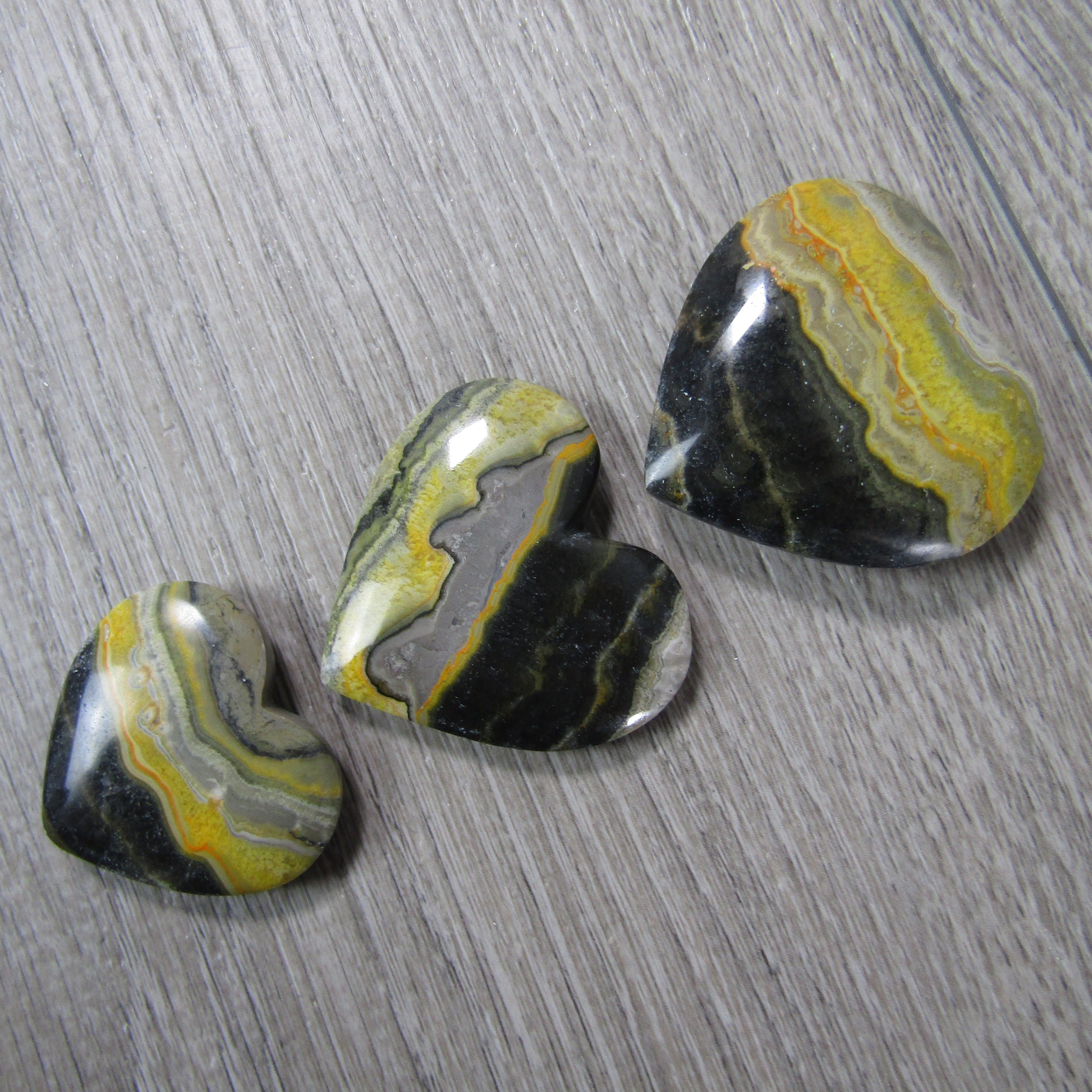 Bumble Bee Jasper Crystal Heart