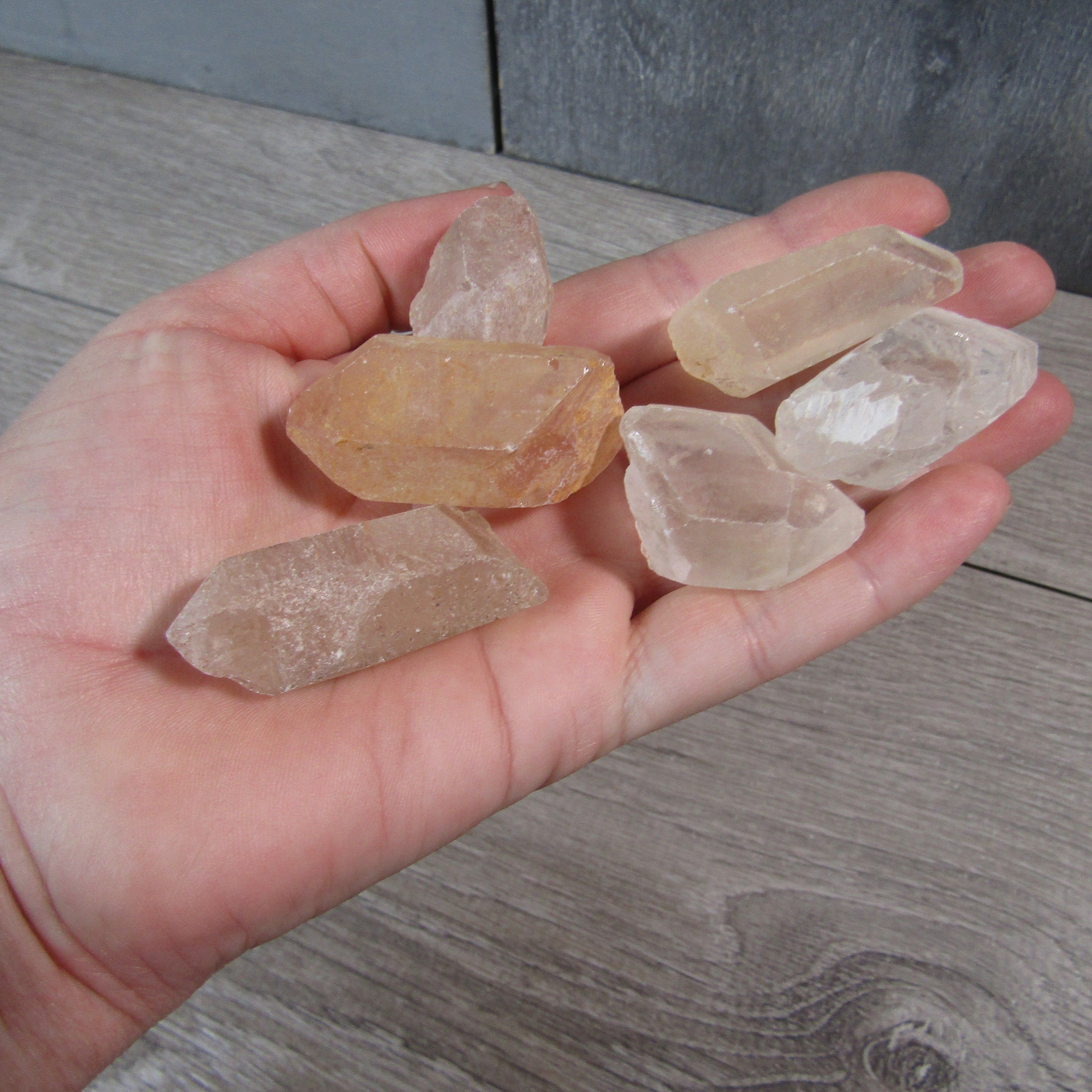 Natural raw quartz crystals from Brazil, perfect for energy healing and resale