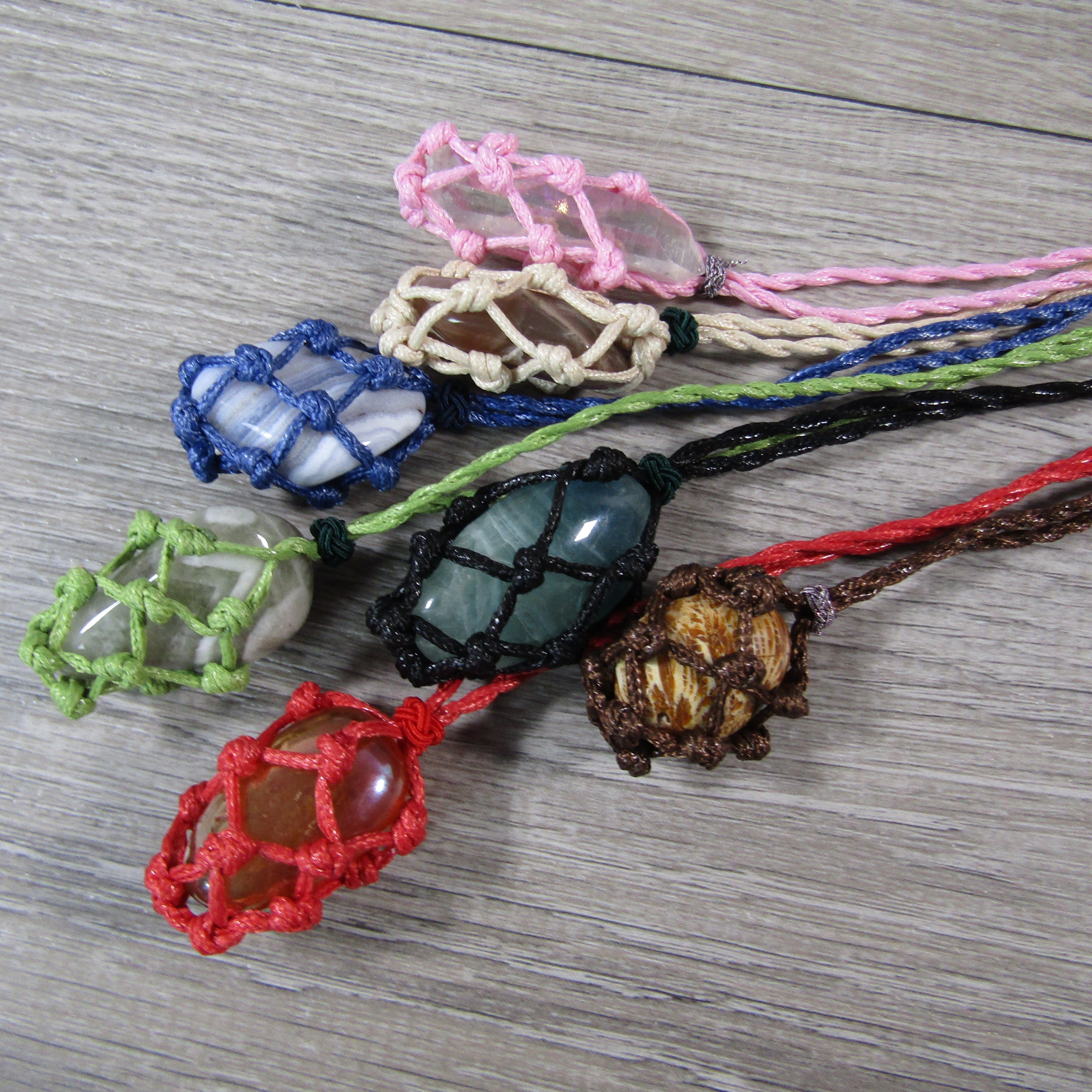 Gemstone necklace display for spiritual shops