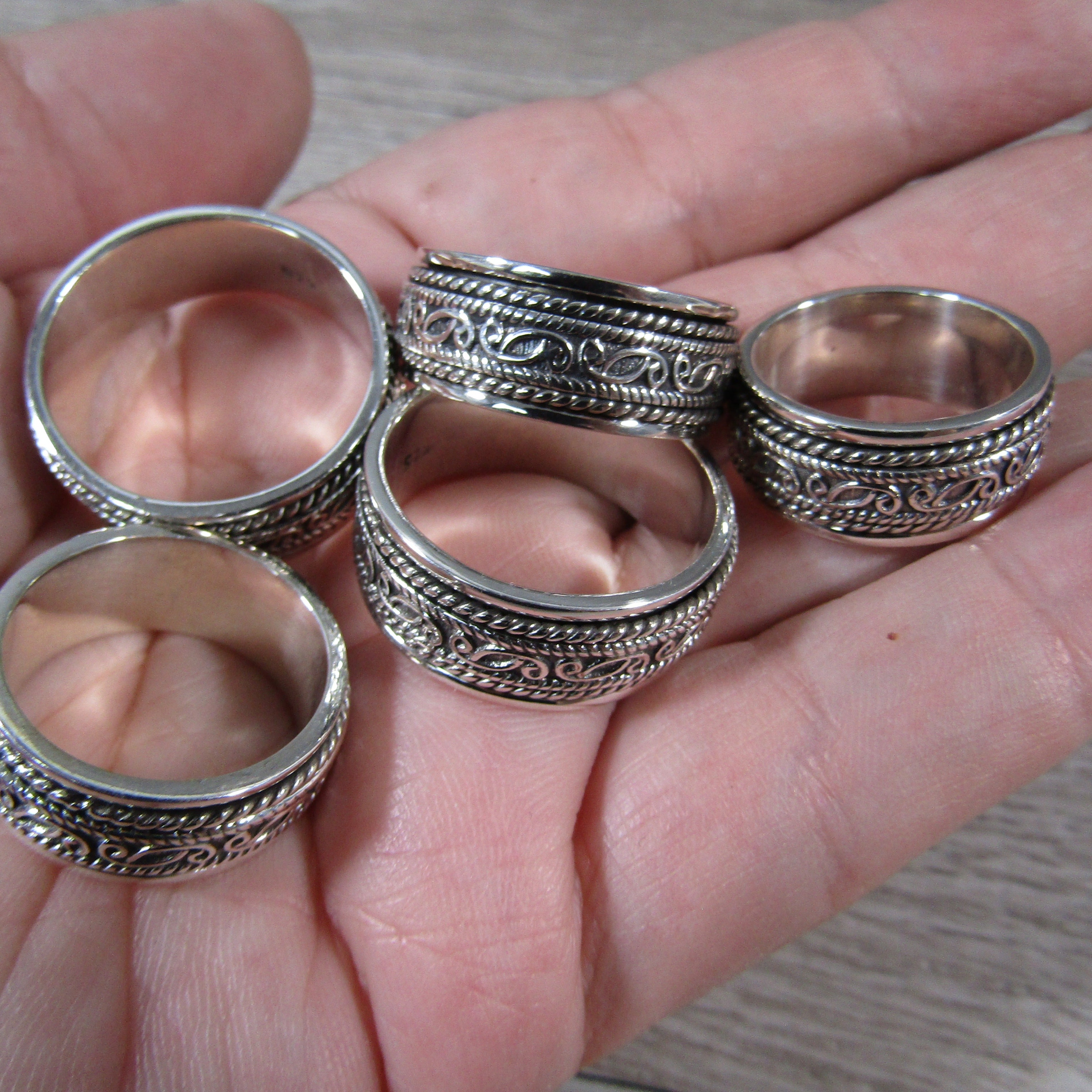 Sterling Silver Rings – Assorted Boho, Celtic, & Heart Styles